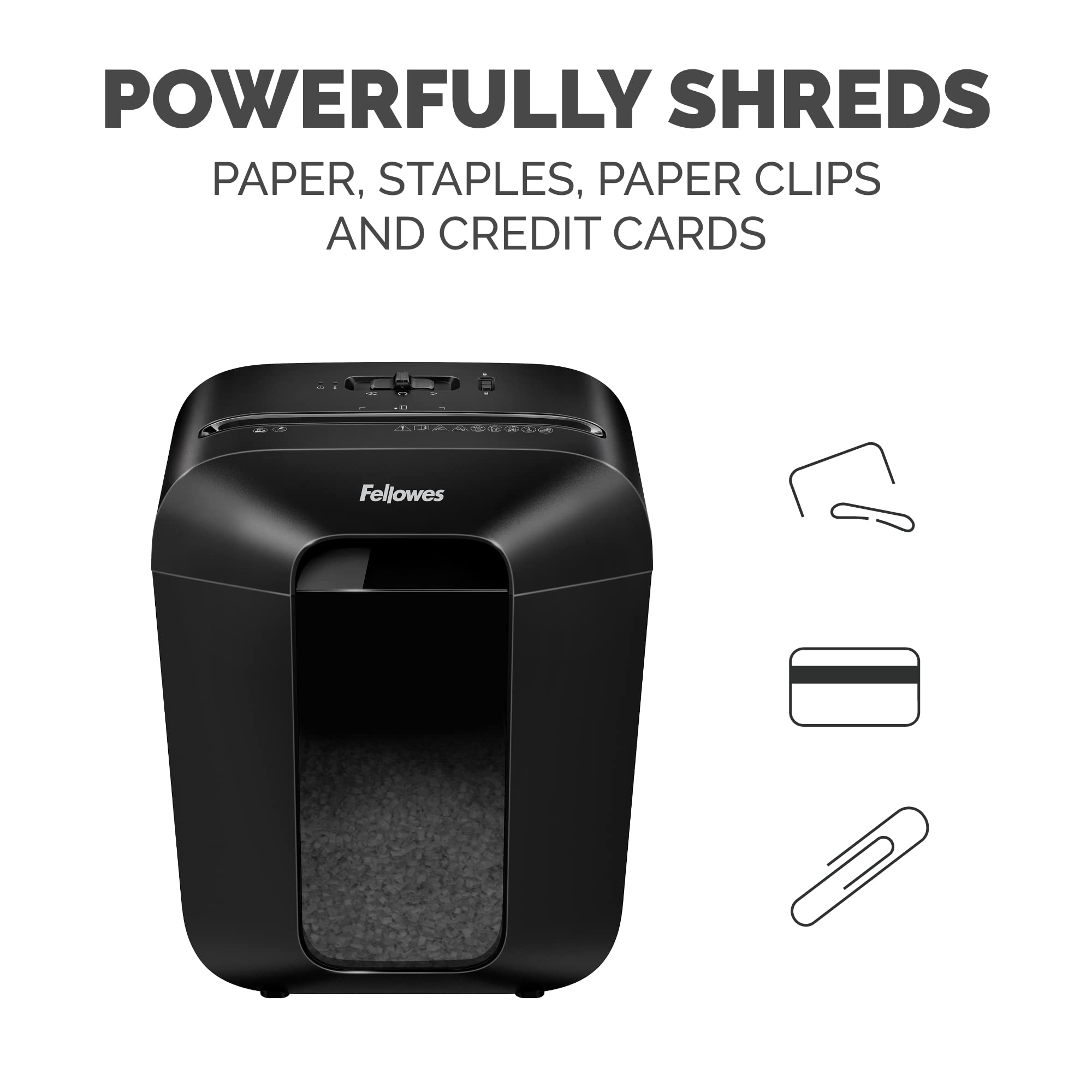 Fellowes LX41-DB 8-Sheet Micro-Cut Paper Shredder for Home Office