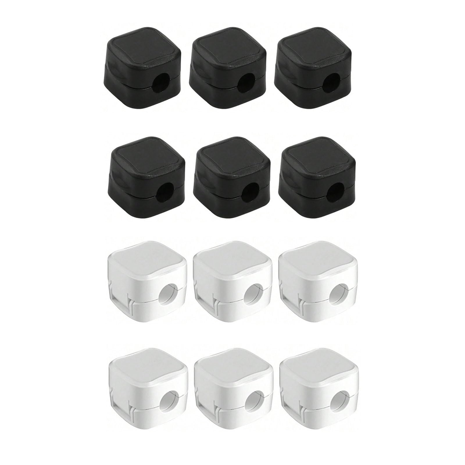 Magnetic Cord Organizer,Magnetic Cable Clips,Cable Smooth Adjustable,Cord Clips for Charging Cords,Nightstand,Home Office Desk,Phone,Car,Wall,Desktop (Black+White, 12Pcs)