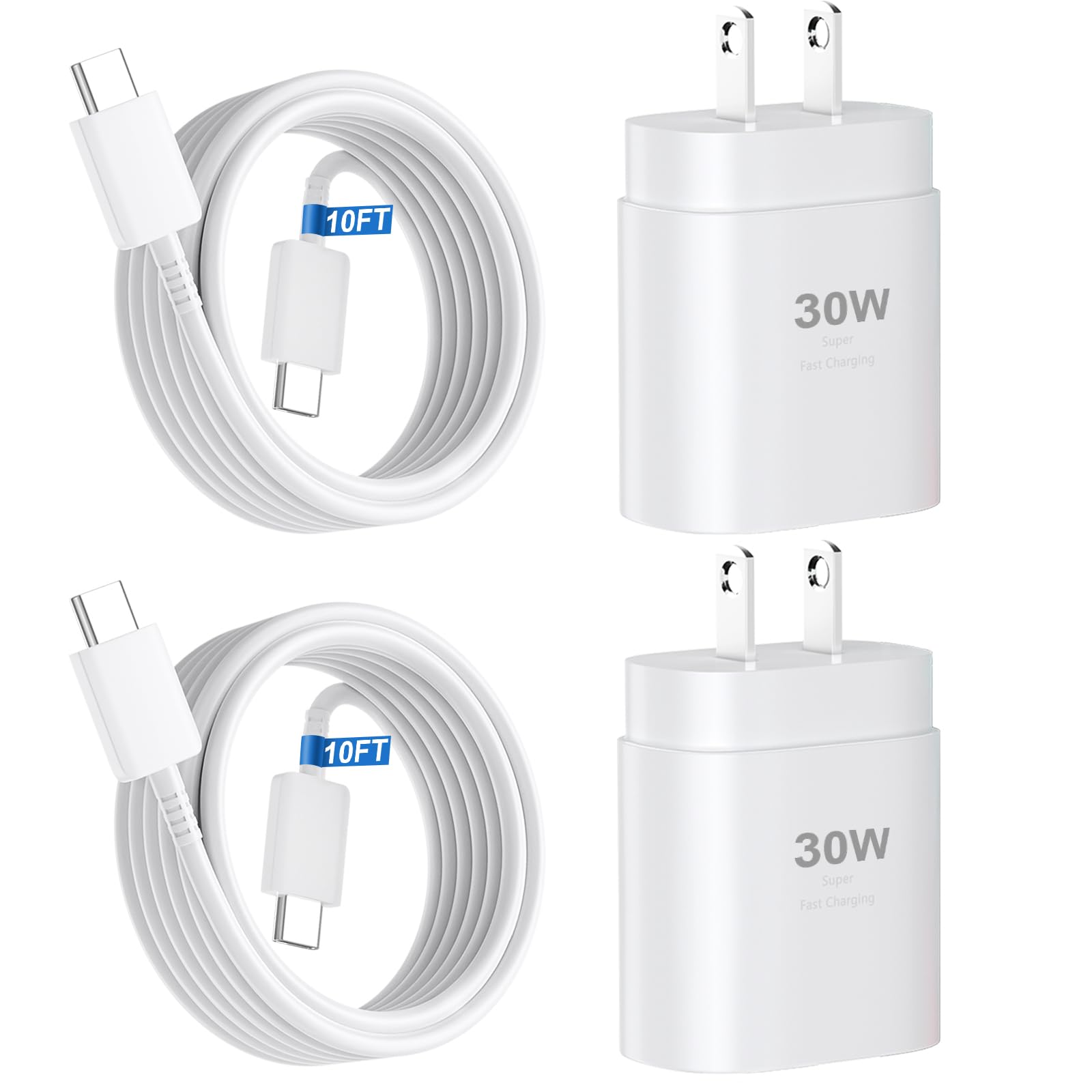 iPhone 16 15 Charger Fast Charging,30W USB C iPhone 16 15 Pro Max Charger Block &10FT Long Type C Cable Cord for iPhone 16/16 Pro Max/15/15 Pro Max/15 Plus/iPad Pro 12.9/11,Samsung Galaxy S24 Ultra