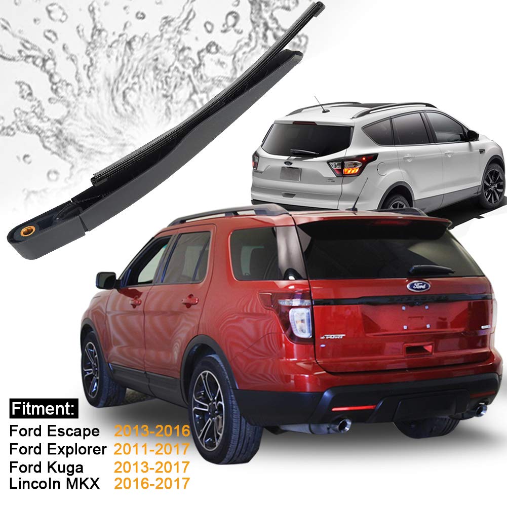Rear Wiper Arm Blade Replacement for Ford Explorer 2011-2023,Escape 2013-2023,2015-2019 Lincoln MKX Back Windshield Wiper Blade Arm Set -Original Equipment Replacement