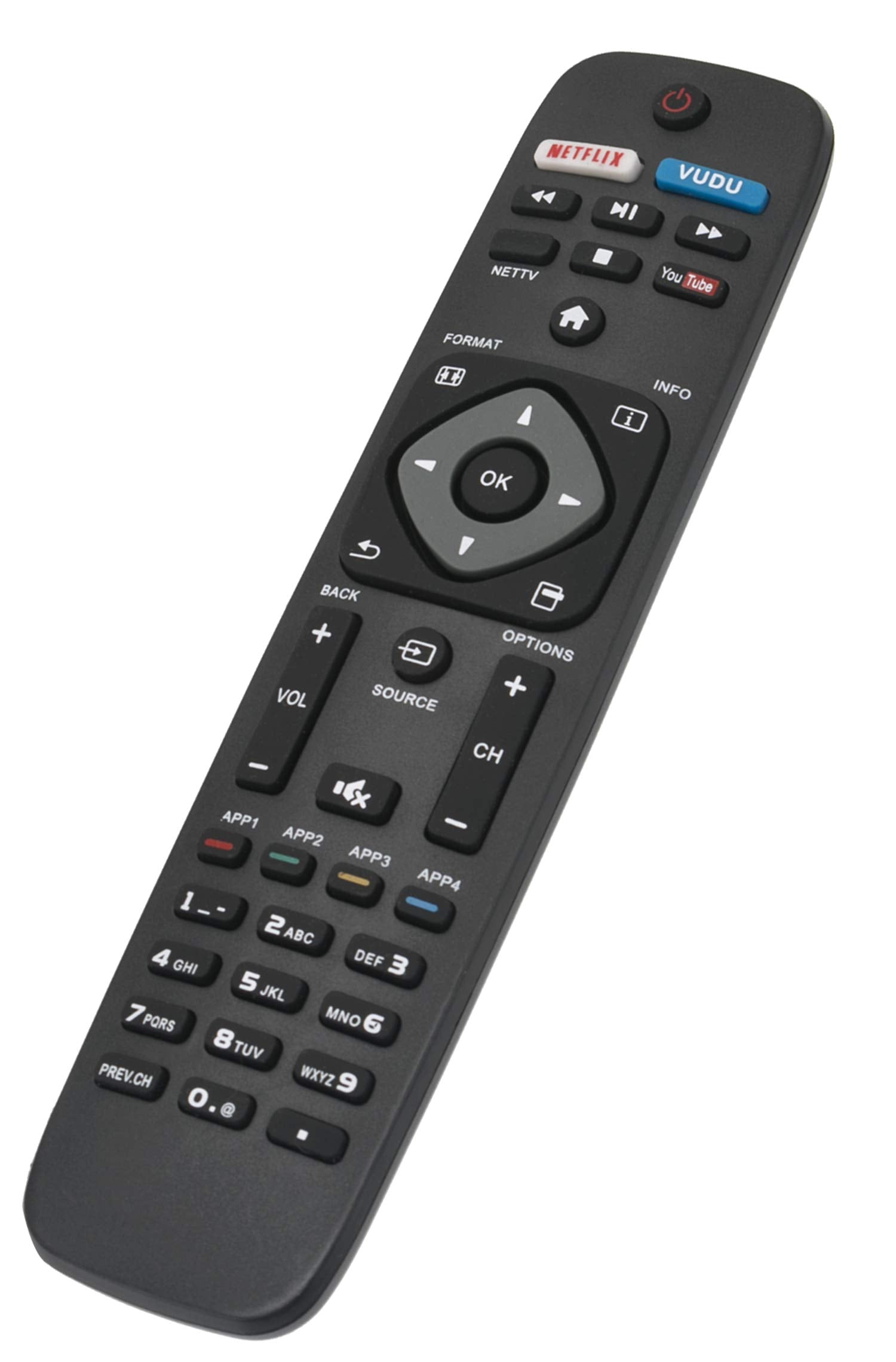 New Replaced Remote fit for Philips Smart TV NH500U NH500UW NH503UP 55PFL5602 50PFL5602 43PFL5602 75PFL6601 32PFL4902 40PFL4901 43PFL4901 43PFL4902 50PFL4901 50PFL5601 50PFL5602/F7 43PFL4902 65PFL5602