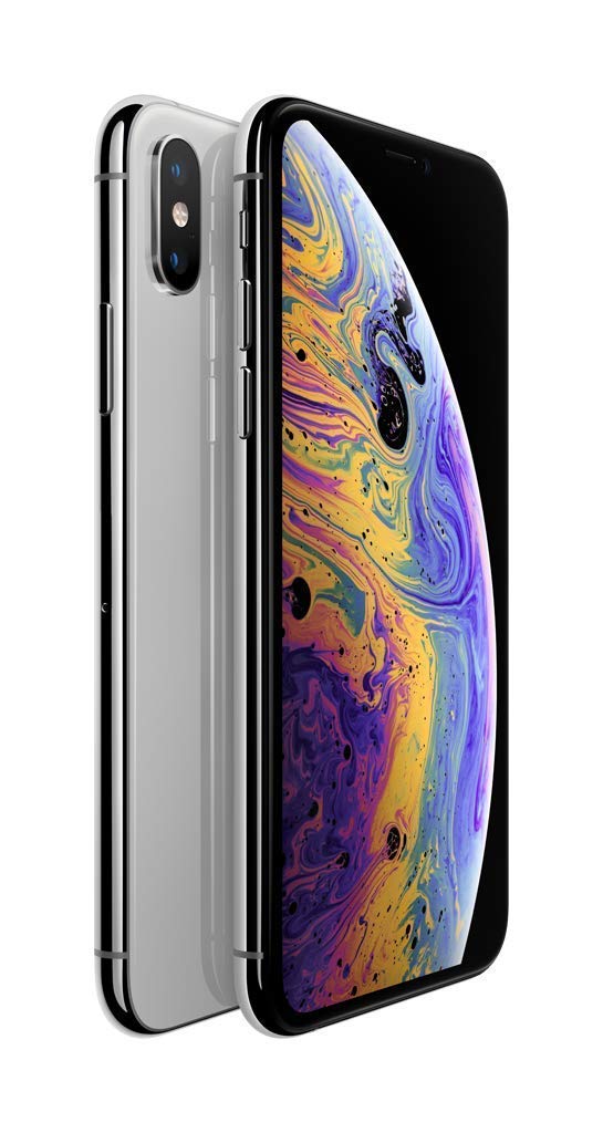 Apple iPhone XS, 64GB, Silver - Unlocked (Renewed)