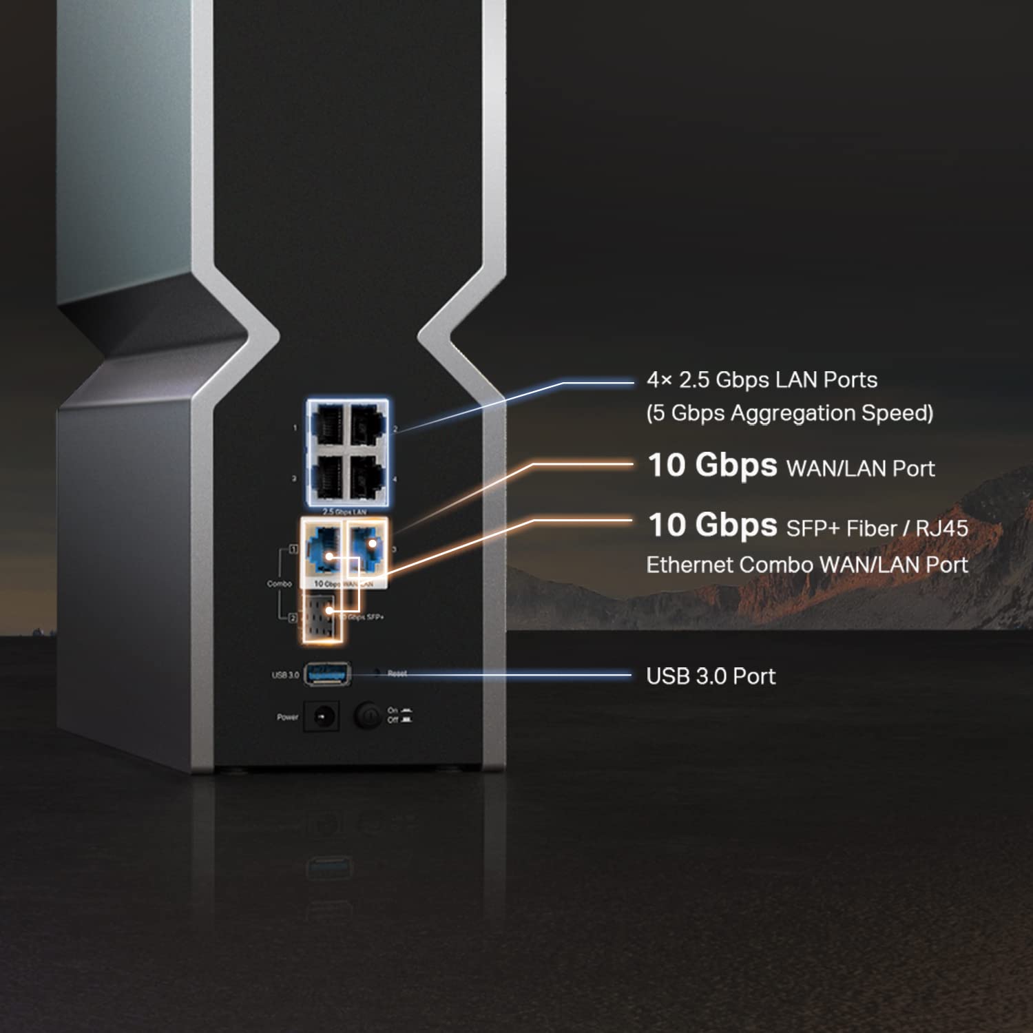 TP-Link Tri-Band BE19000 WiFi 7 Router (Archer BE800) | 12-Stream 19 Gbps | 2 × 10G + 4 × 2.5G Ports | LED Screen | 8 High-Performance Antennas | VPN, Easy Mesh, 4×4 MU-MIMO, HomeShield, Private IoT