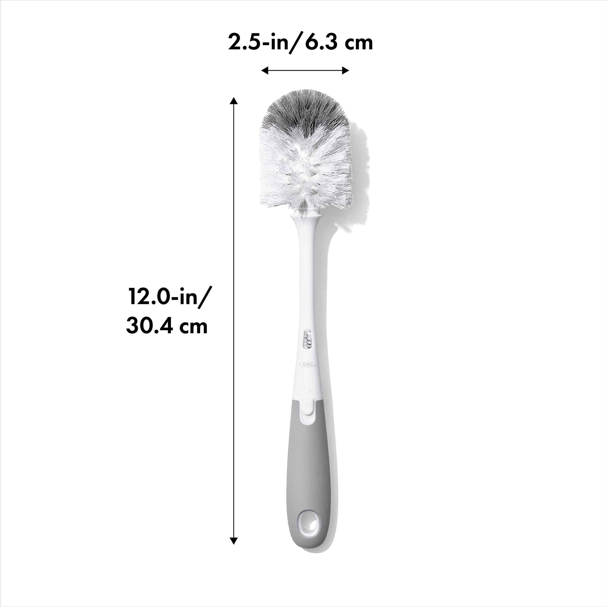 OXO Tot Bottle Brush with Nipple Cleaner, Gray, 1 Count (Pack of 1)