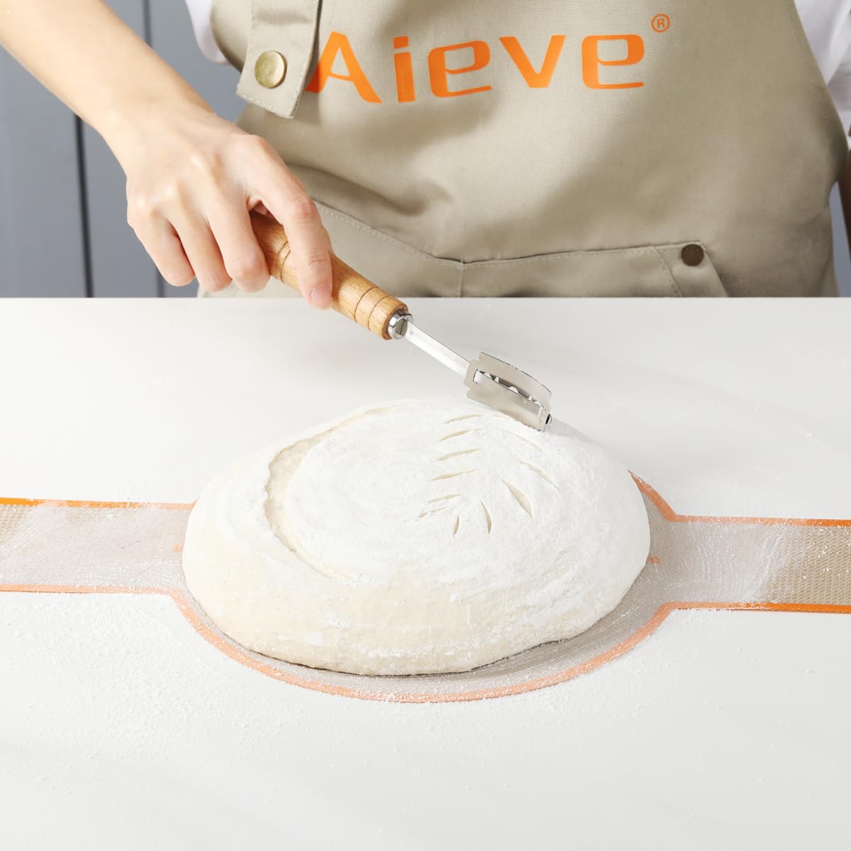 Aieve Silicone Bread Sling, Bread Sling Dutch Oven Silicone Baking Mat Sling 2 Pack