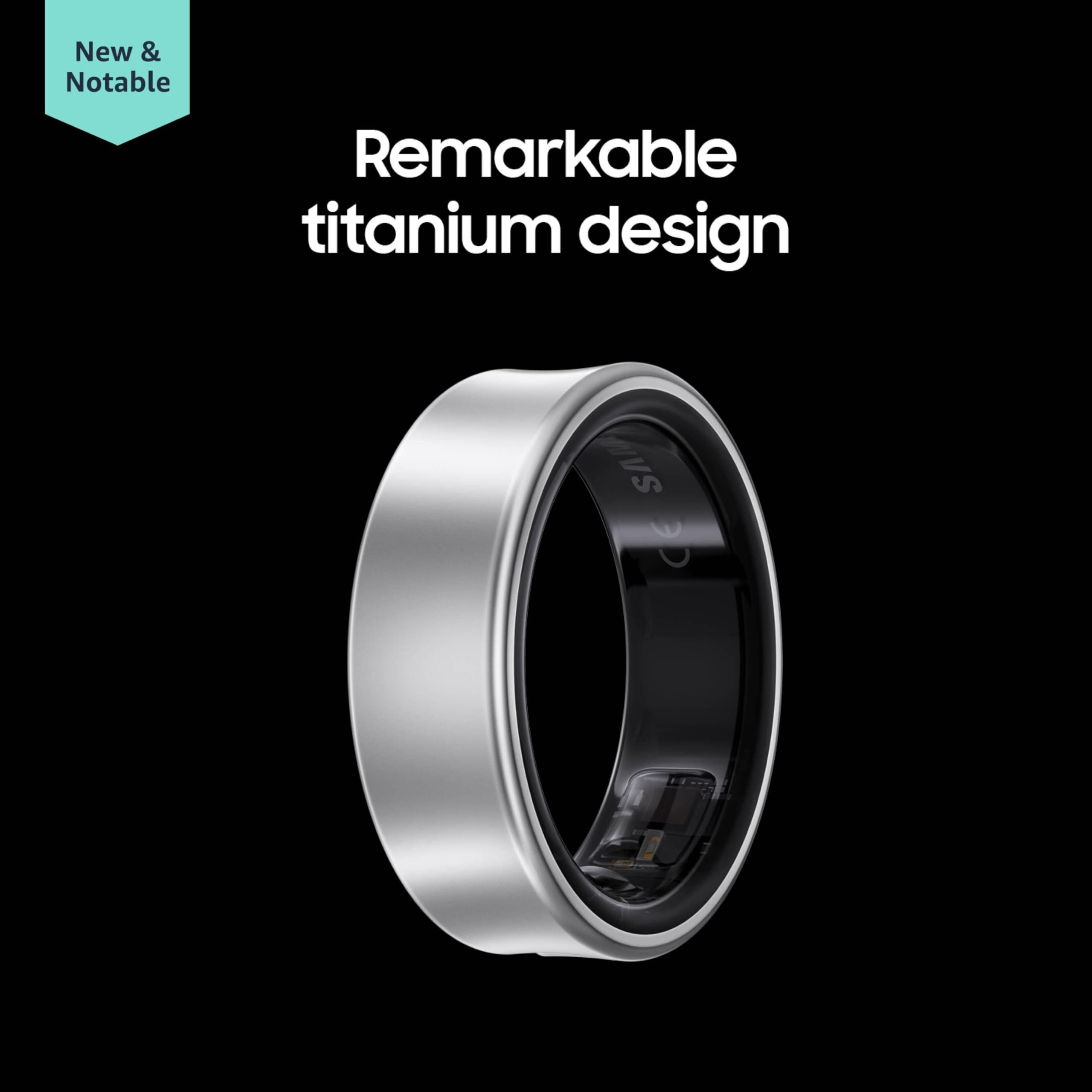 SAMSUNG Galaxy Ring, AI Smart Ring, Size First w/Sizing Kit, No App Subscription, Fitness Monitor, Sleep Tracker, Up to 7-Day Battery, Size 10, Titanium Silver [US Version, 1Yr Manufacturer Warranty]