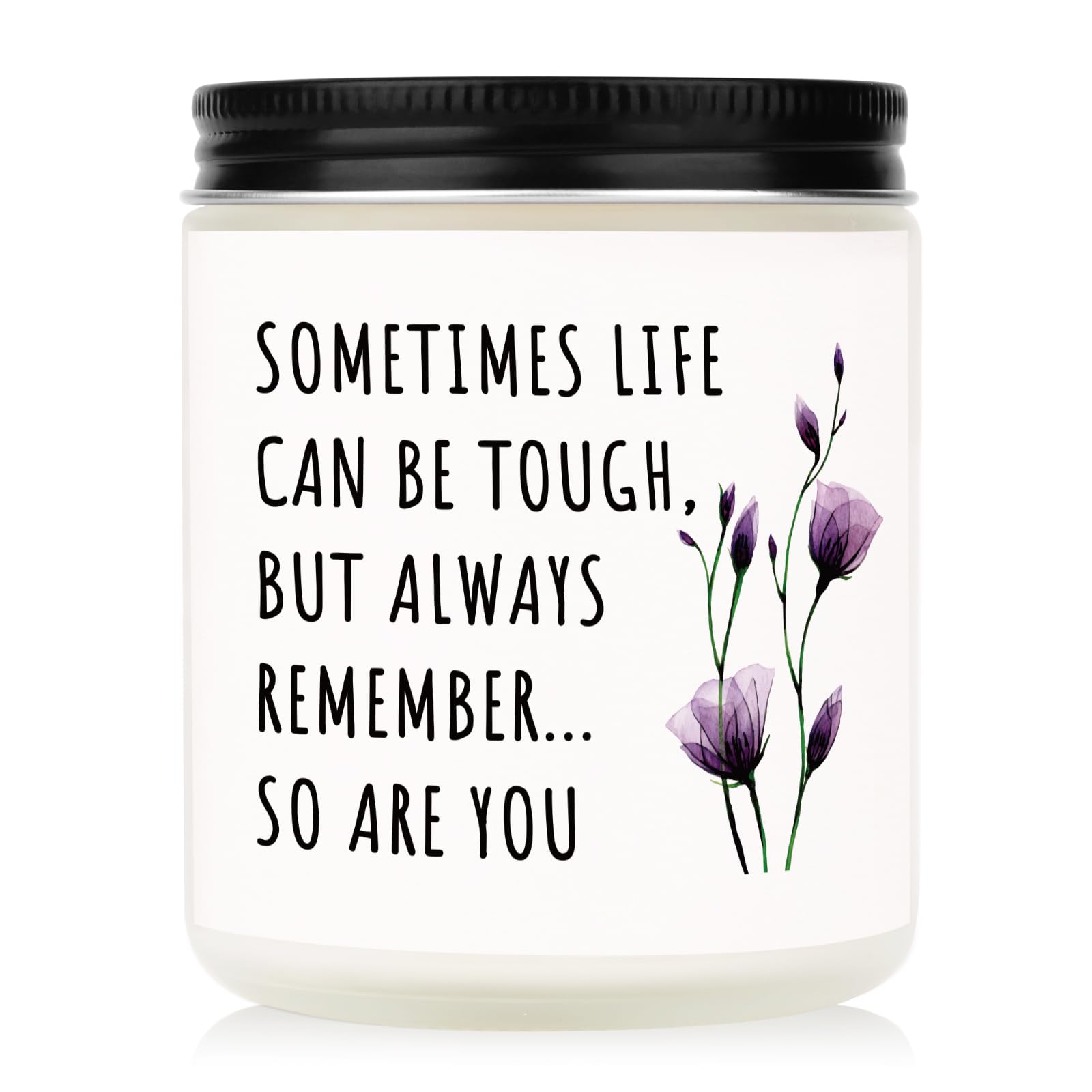 Shqiueos Get Well Gifts for Women, Inspirational Candle 7 Oz, Cancer Care Gifts for Women, Sympathy Gifts, Cheer up, Comfort, Surgery Recover, Encouragement Lavender Scented Handmade Candle