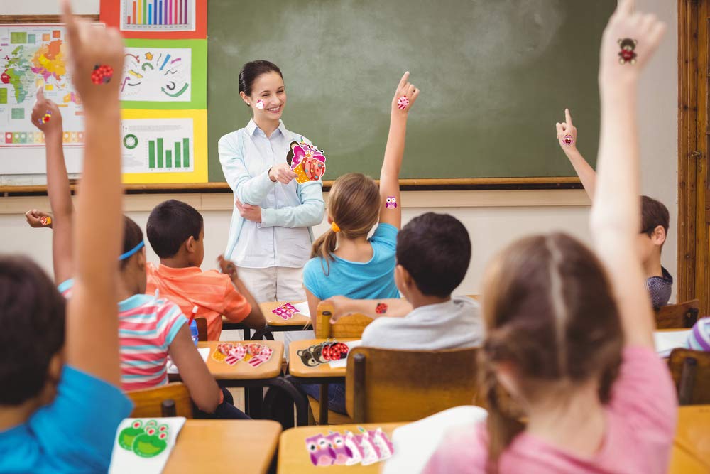 CUALFEC Valentine's Day Cards for Kids Valentines Cards Set with Temporary Tattoos and Envelopes Perfect Choice for Classroom Gift 8 Different Cute & Adorable Designs - 48 Pack