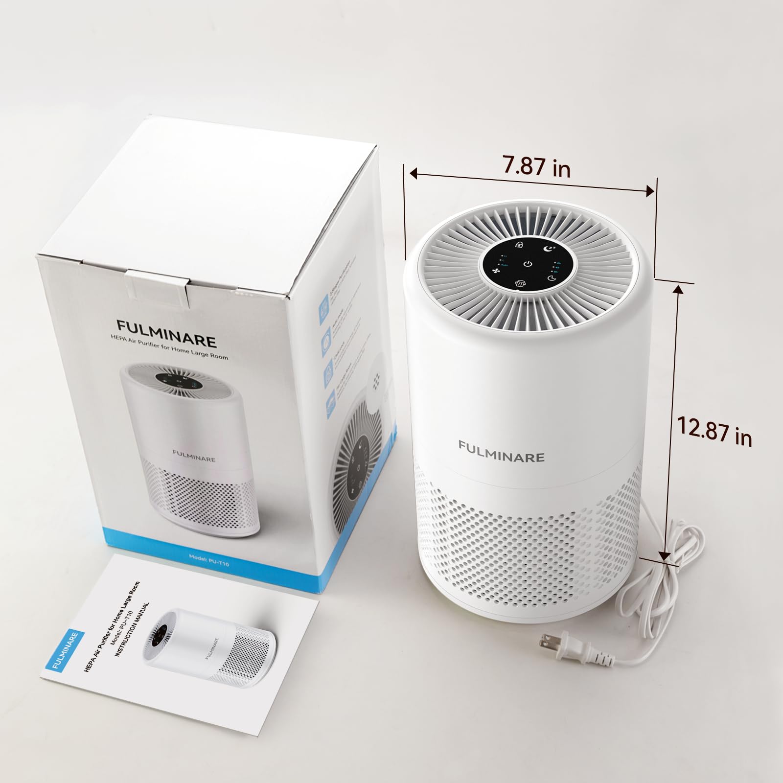 FULMINARE Air Purifiers for Home Large Room, 1095 Ft² Coverage, H14 True HEPA Air Purifier for Bedroom, Pets, Smokers, PM2.5, VOCs... 14 Air Cleaner with Auto Variable Frequency, Sleep Mode, Timer