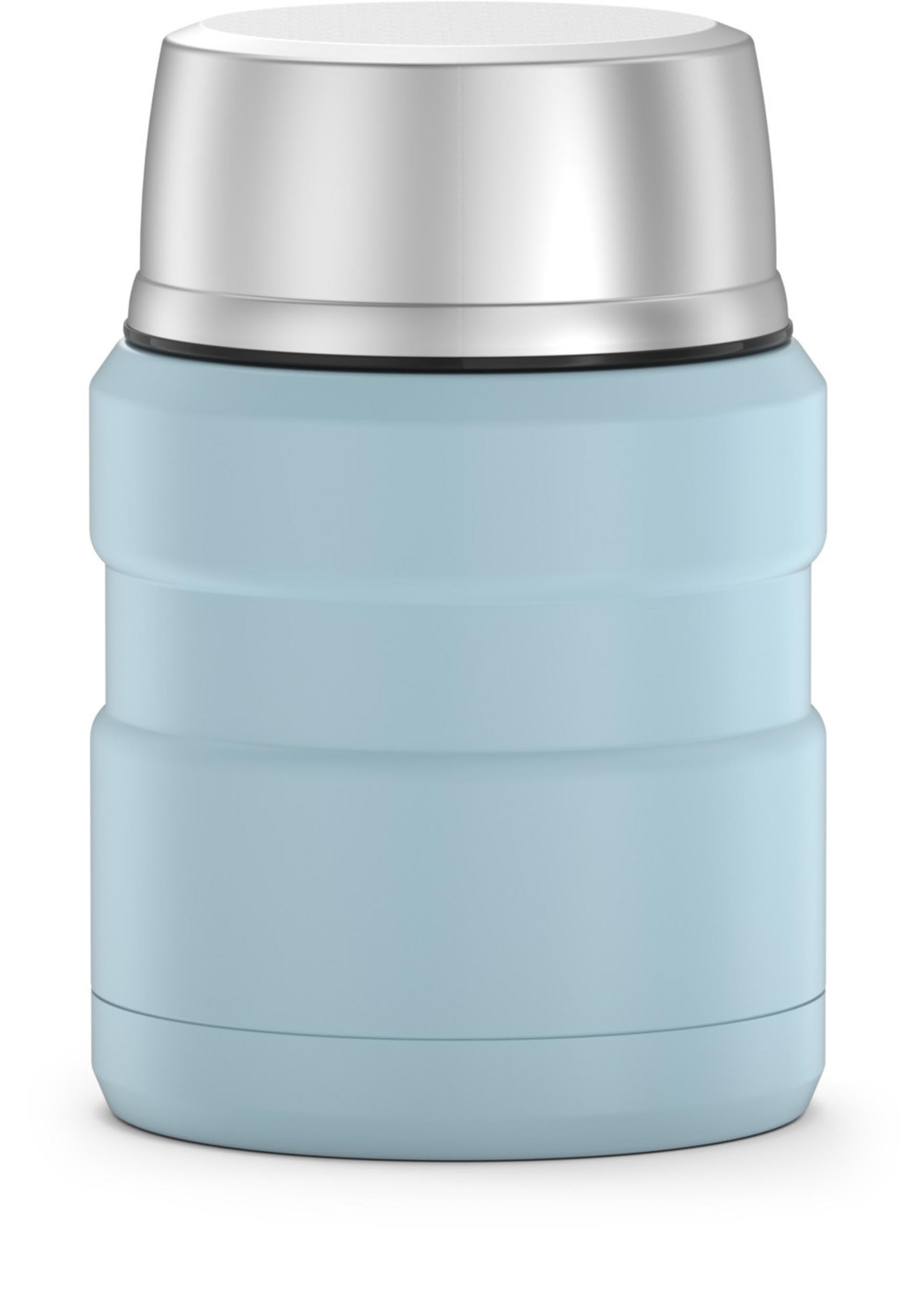 THERMOS ICON Vacuum-Insulated Food Jar with Spoon, 16 Ounce, Matte Powder Blue