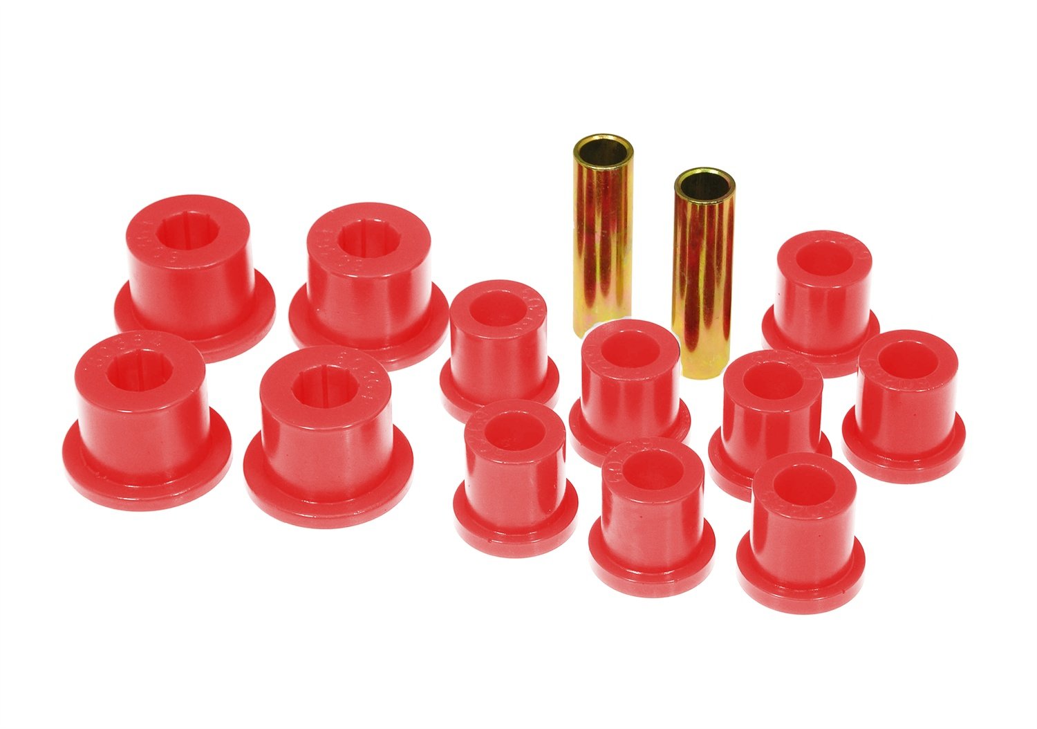 Prothane 18-1002 Red Rear Spring Eye and Shackle Bushing Kit