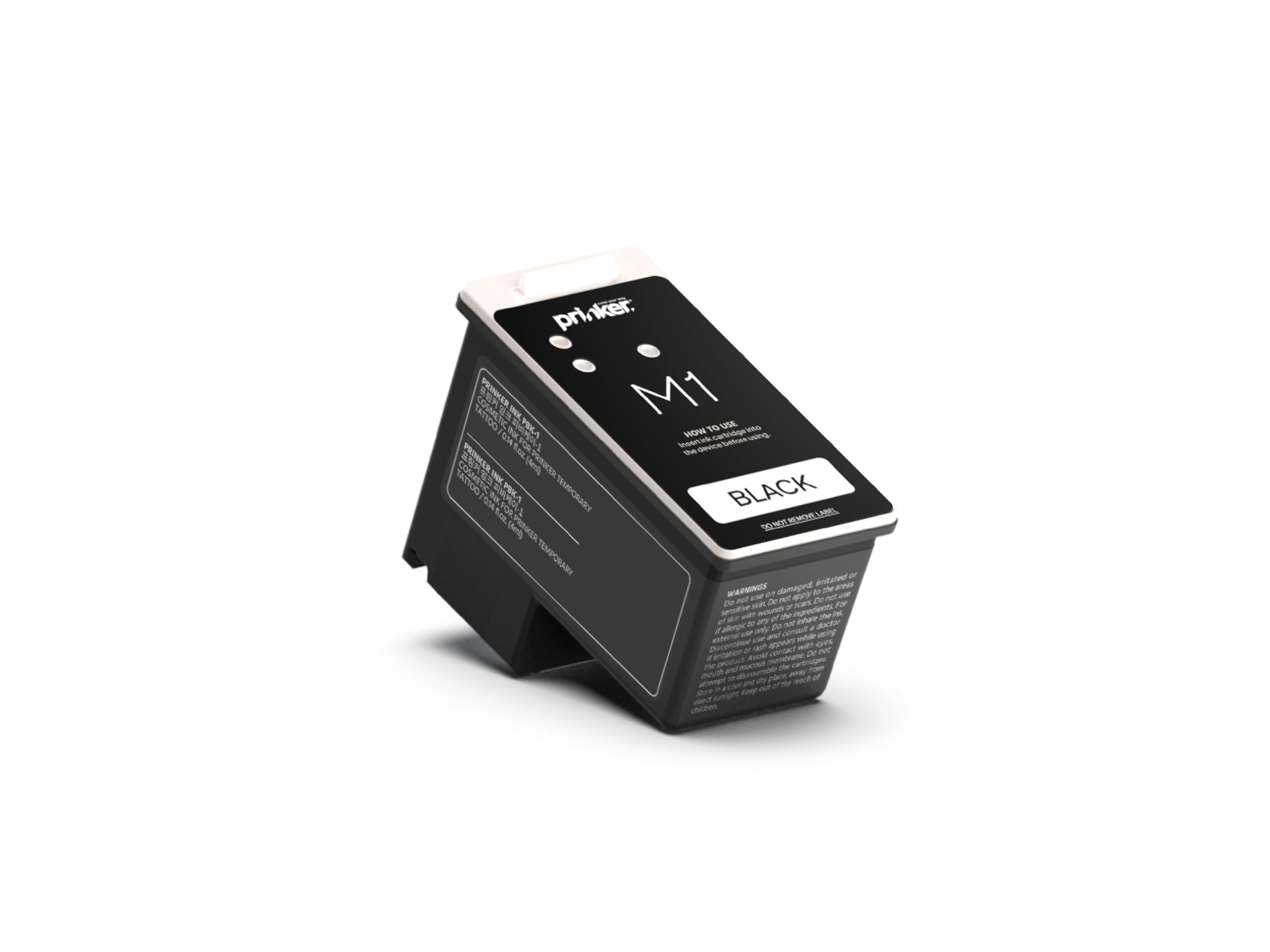 Prinker M Black Temporary Tattoo Printer, Custom Tattoos in Seconds, Water-Resistant and Soap-Washable, Android & iOS Compatible, Ink Included