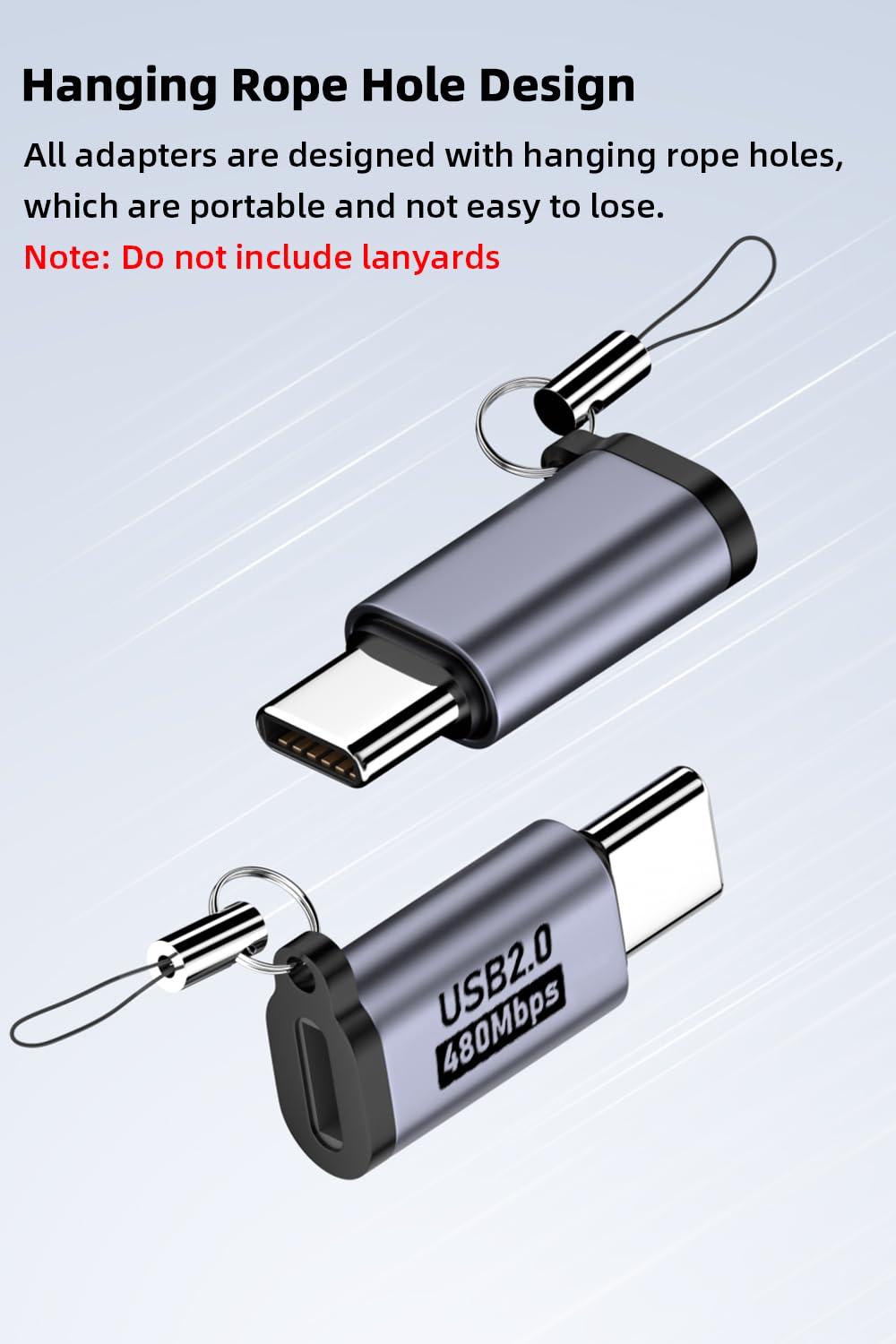 Jadebones USB C/Lightning to Micro USB Adapter, Type C to Lightning Converter, USB C to Mini USB Connector (8 Pack)