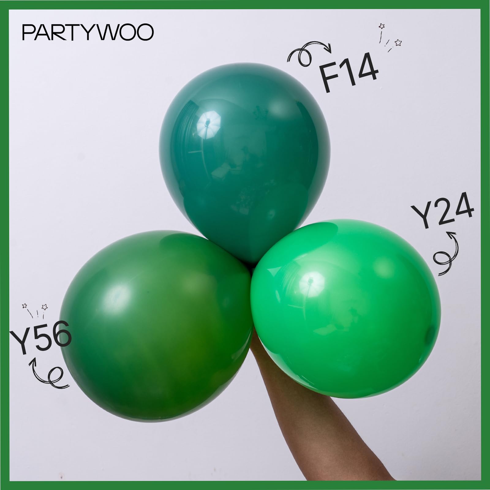 PartyWoo Dark Green Balloons 128 pcs Different Sizes of 18 12 10 5 Inch Hunter Emerald Forest Green Balloon Arch Kit Garland for Graduation Christmas Jungle Birthday Party Decorations Green-Y56