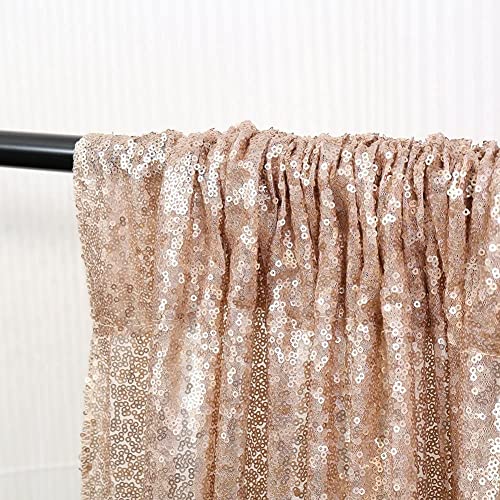 Poise3EHome Turquoise Sequin Backdrop Curtains, 4 Panels Sequin Backdrop, 2FTx8FT Sequin Curtains for Party Wedding Sequence Backdrop