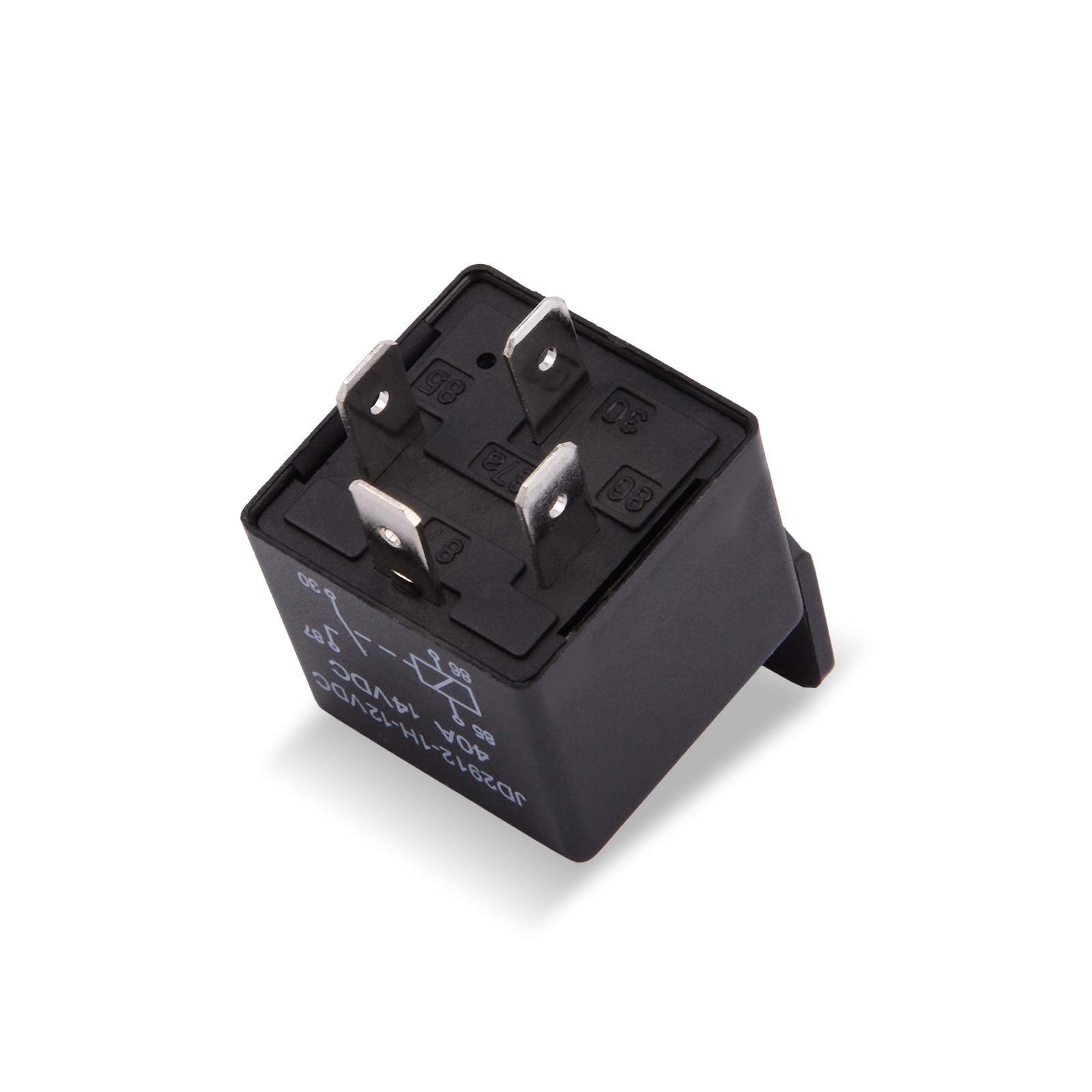 EHDIS Car Relay 4 Pin 12v 40amp Spst Model No.: JD2912-1H-12VDC 40A 14VDC, Auto Switches & Starters,Pack of 2