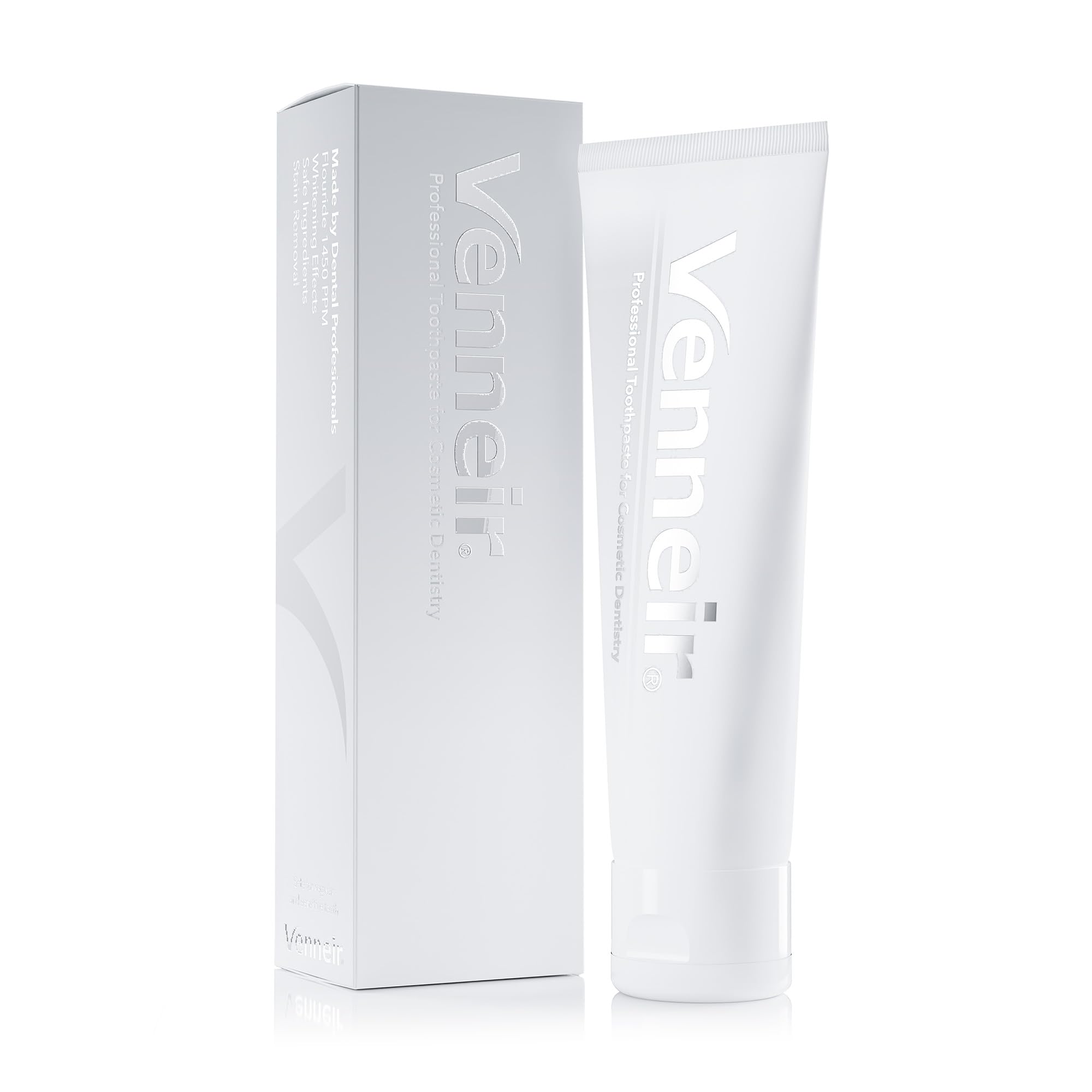 Venneir® Professional Toothpaste for Veneers, Implants, Bondings, Crowns & Sensitive Teeth — Stain Removing, Whitening, Natural, SLS Free, Pro Enamel Repair