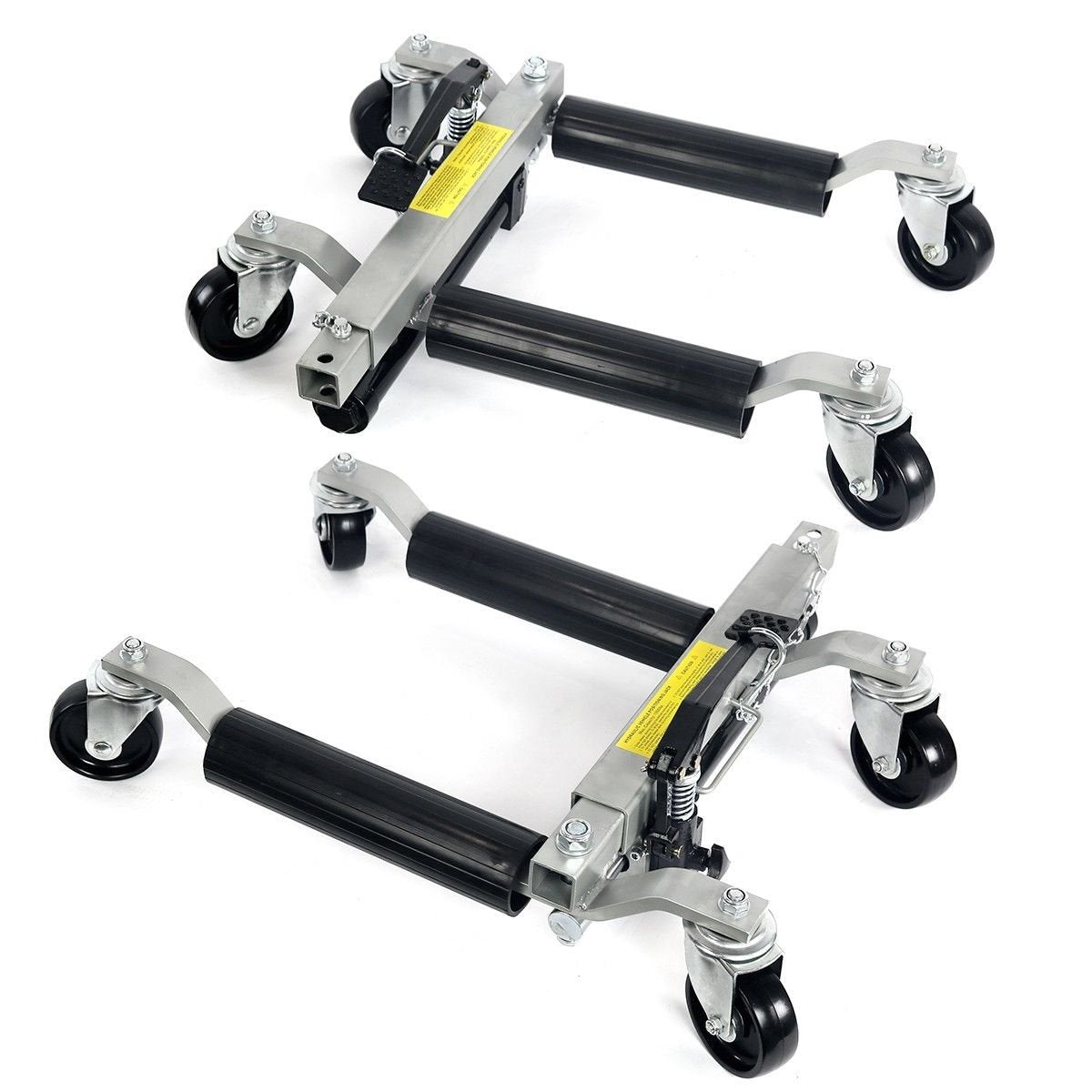 Stark Set of (4) Wheel Dolly Car Skates Vehicle Positioning Hydraulic Tire Jack Truck Rv Trailer Pick Up Dolly Ratcheting Foot Pedal, 1500LBS
