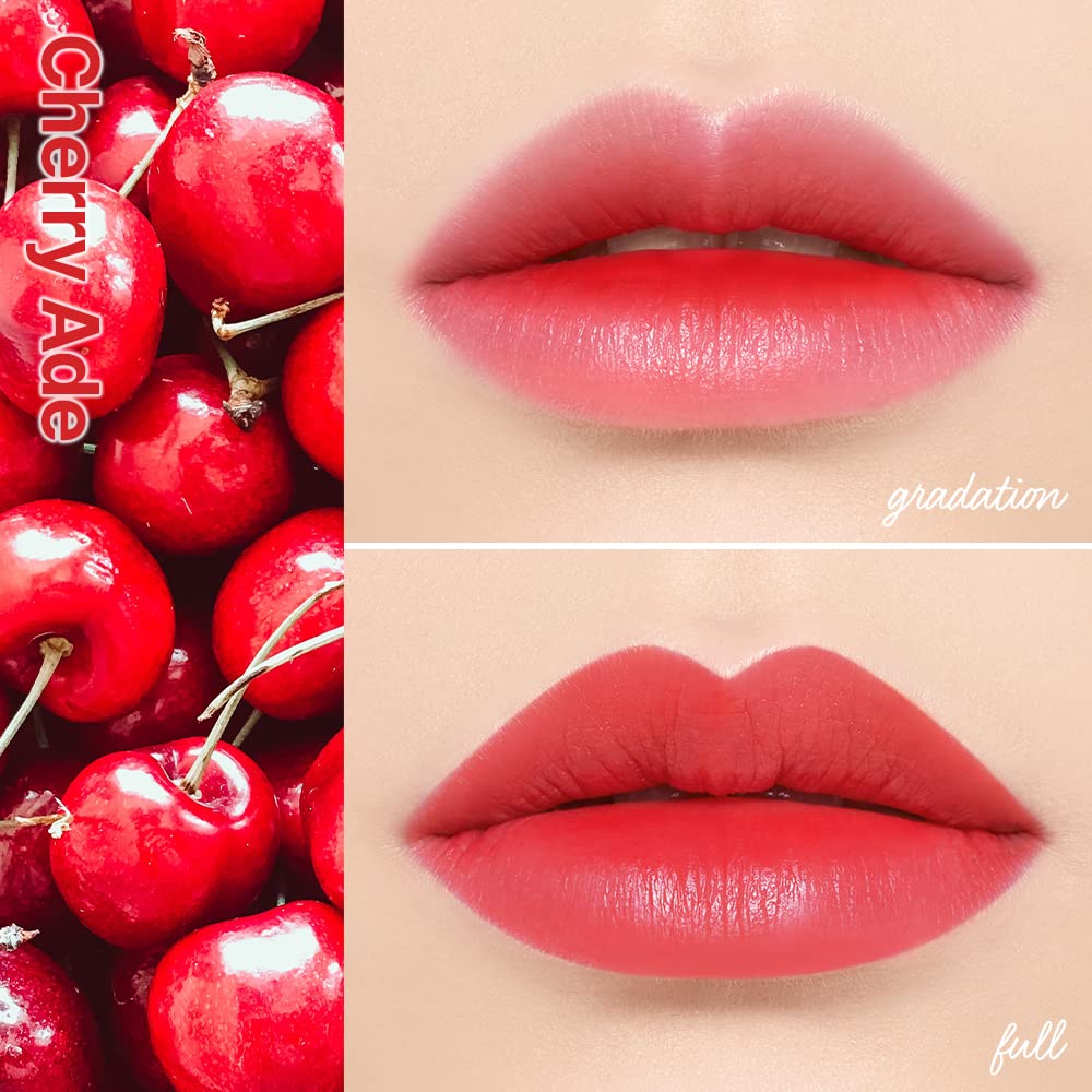 ETUDE Dear Darling Water Tint Cherry Ade (21AD) | Vivid Color Lip Stain with Moisturizing Weightless & Non-sticky Finish Lip Stain | Smudge-proof & Lightweight Lip Tint | K-beauty