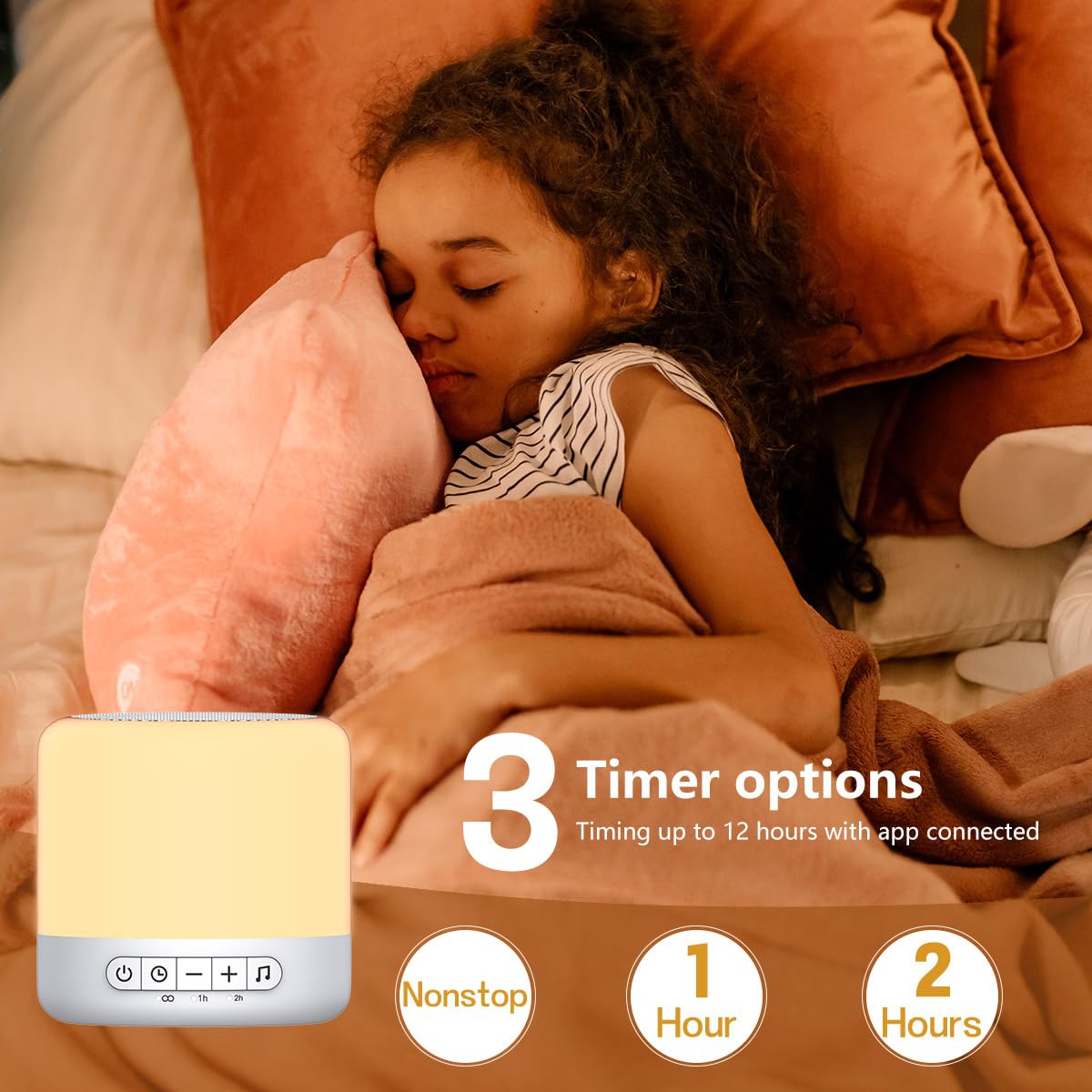 Easysleep Sound Machine Baby White Noise Machine for Sleeping,Toddler Sleep Trainer with 30 Soothing Sounds 12 Night Light,Timers, App Remote Control, Night Light Sleep Machine for Nursery Kid