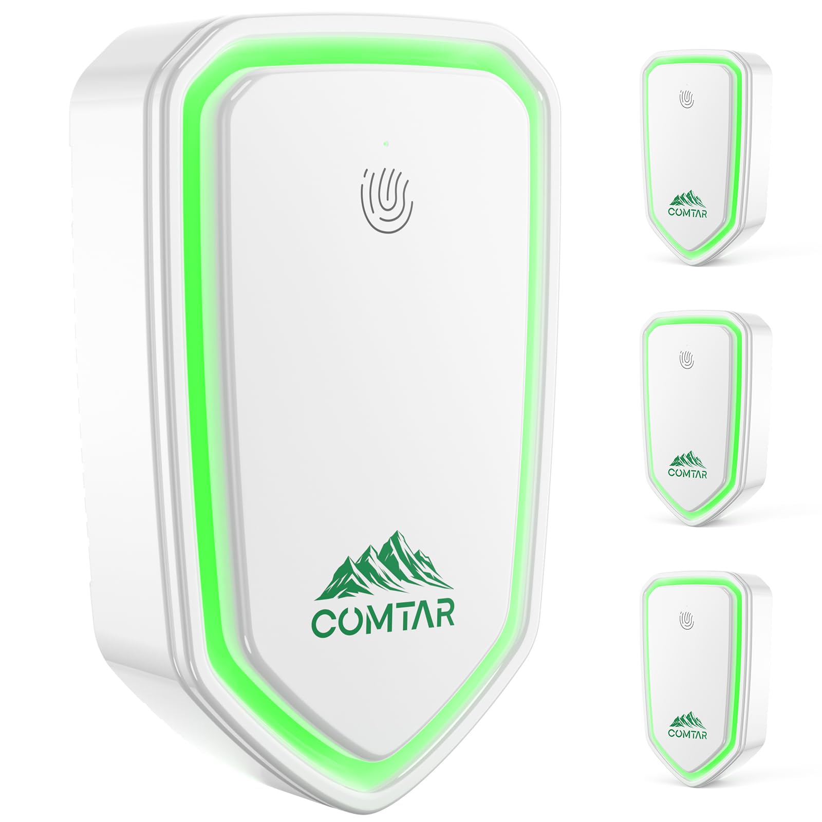 COMTAR Air Ionizers for Home (4 Pack), Negative Ion Filtration System, Quiet Air Freshener for Bedroom, Office, Kitchen, Portable Air Filter Odor, Smoke Dust, Pets, Eliminator, Mini Air Cleaner