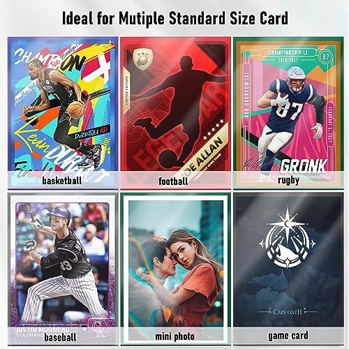 500 Pcs Card Sleeves for Trading Card, Matte Card Sleeves Deck Card Protectors Compatible with Baseball Cards, Sports Cards, Game Cards (White)