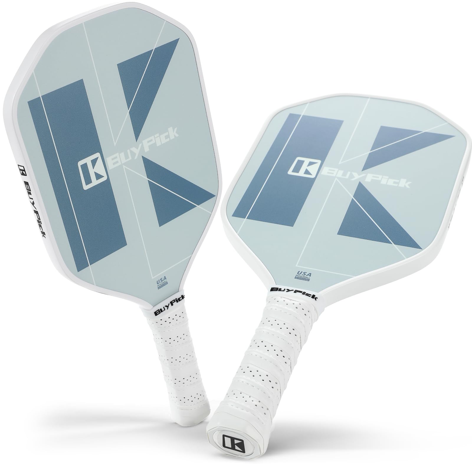 BuyPick Pickleball Paddles Set of 2, USAPA Approved Carbon Fiber Surface Paddles with Anti-Slip Sweat-Absorbing Grip &16MM Racket, Light Pickleball Set with 2 Pickleball Paddle 4 PE Balls& 1 Bag