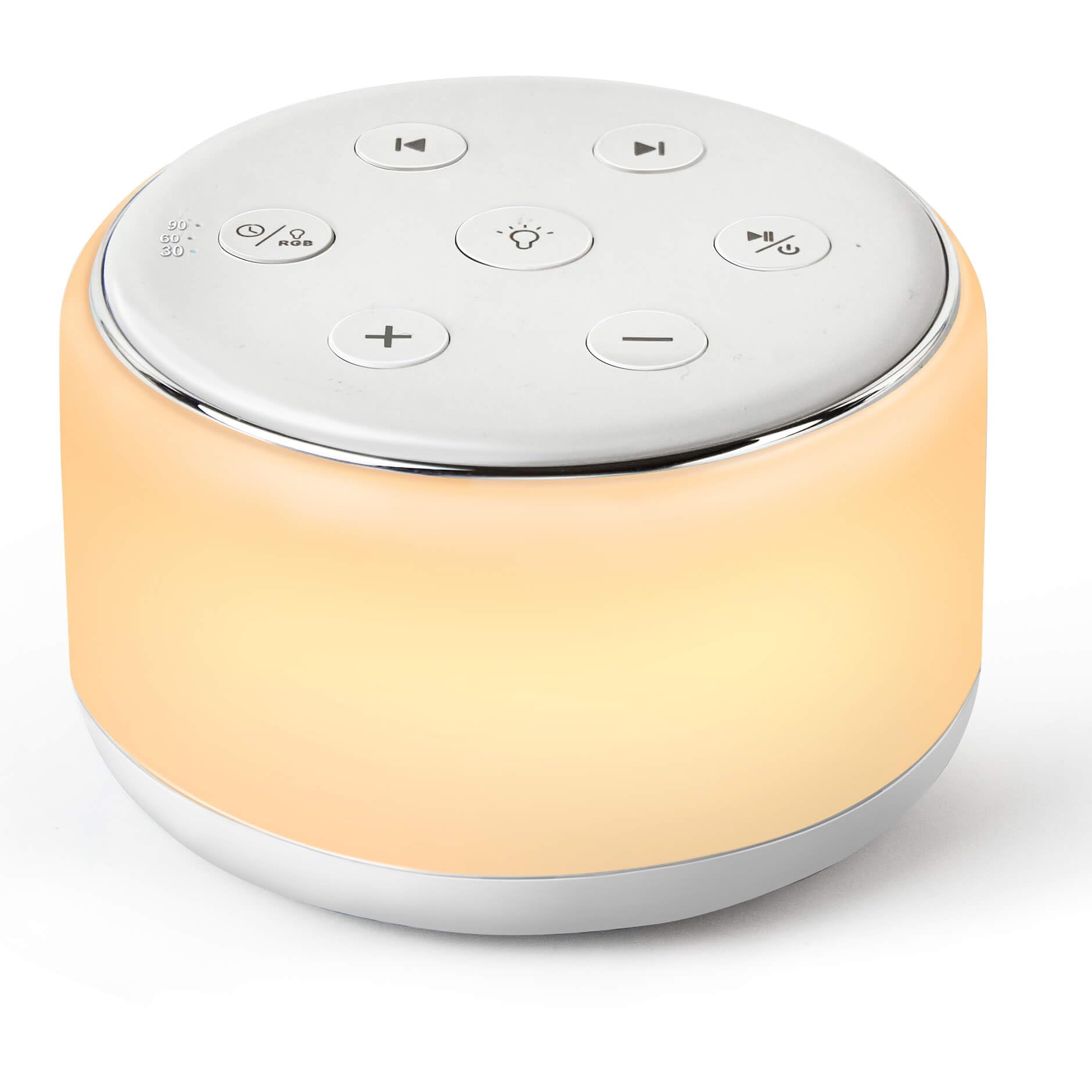 FamiSym White Noise Sound Machine Baby for Sleeping with Night Light – 34 Soothing Sounds, Rechargeable White Noise Machine for Kids Adults, Portable Lullaby Sleep Machine Baby Soother Home Travel