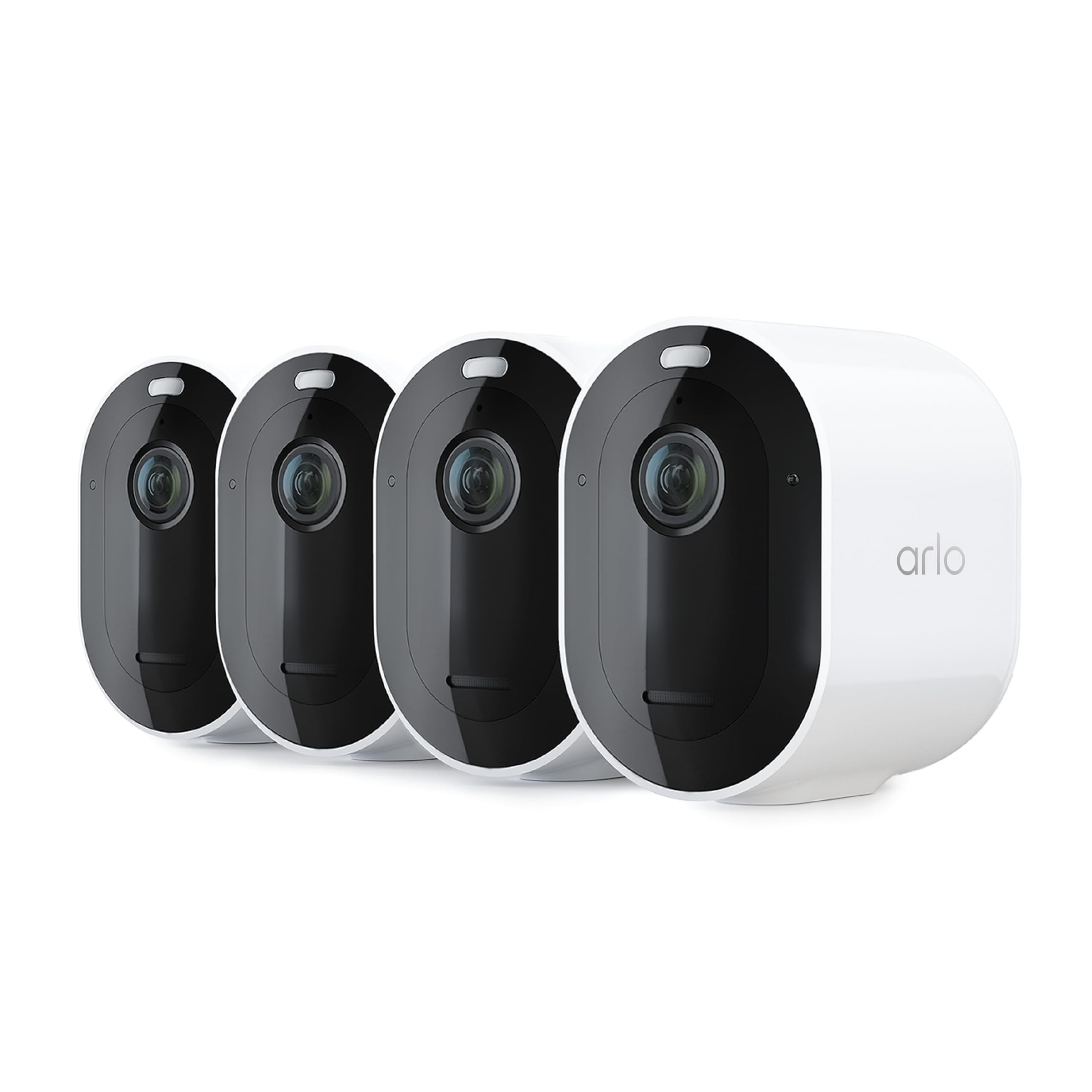 Arlo Pro 5S 2K Spotlight Camera - Wireless Home Security Camera with Spotlight, Color Night Vision, Dual-Band Wi-Fi & 2-Way Audio - White, 4 Pack, VMC4460P