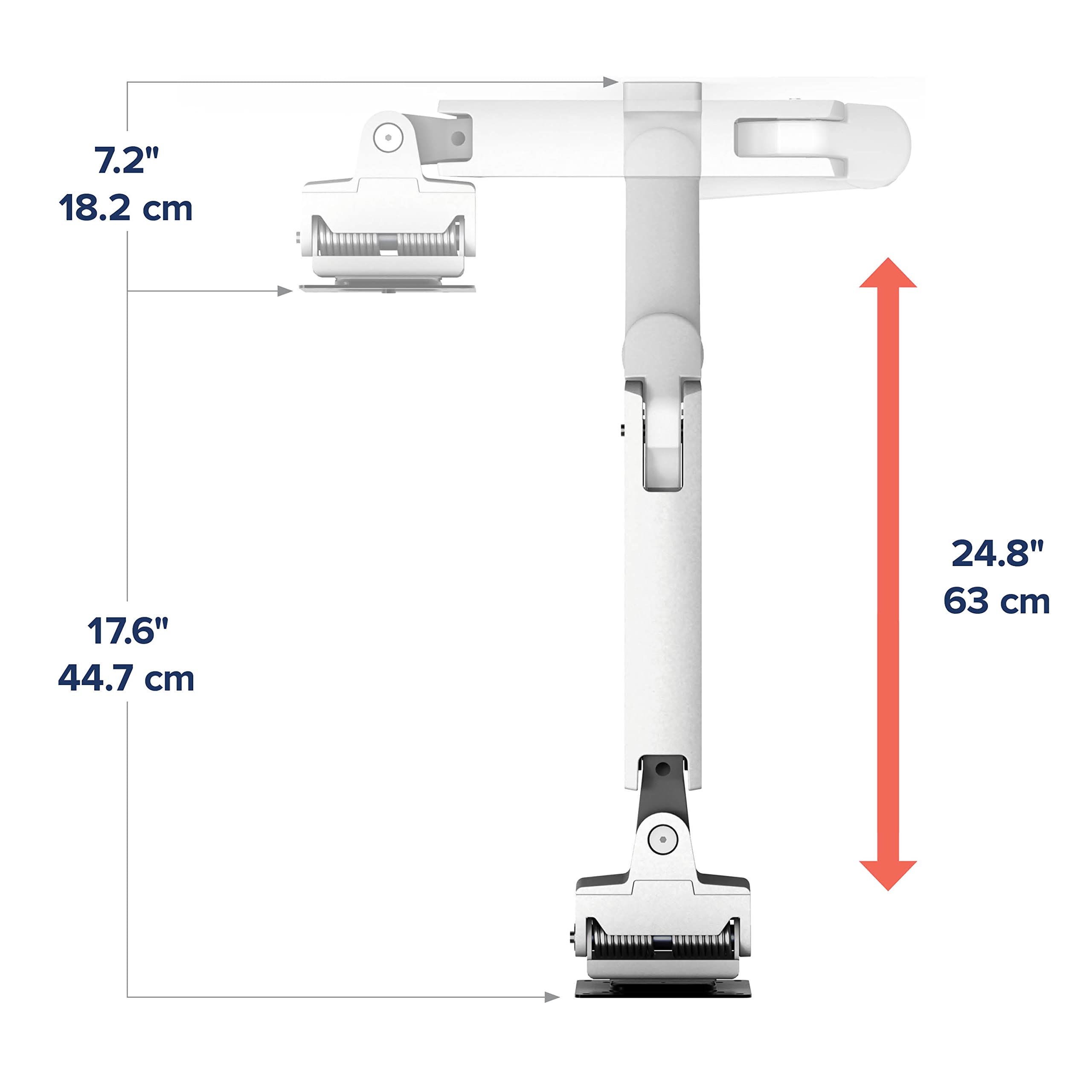Ergotron – HX Single Ultrawide Monitor Arm, VESA Wall Mount – for Monitors Up to 49 Inches, 20 to 42 lbs, Less Than 8 Inch Display Depth – Standard Pivot, Polished Aluminum