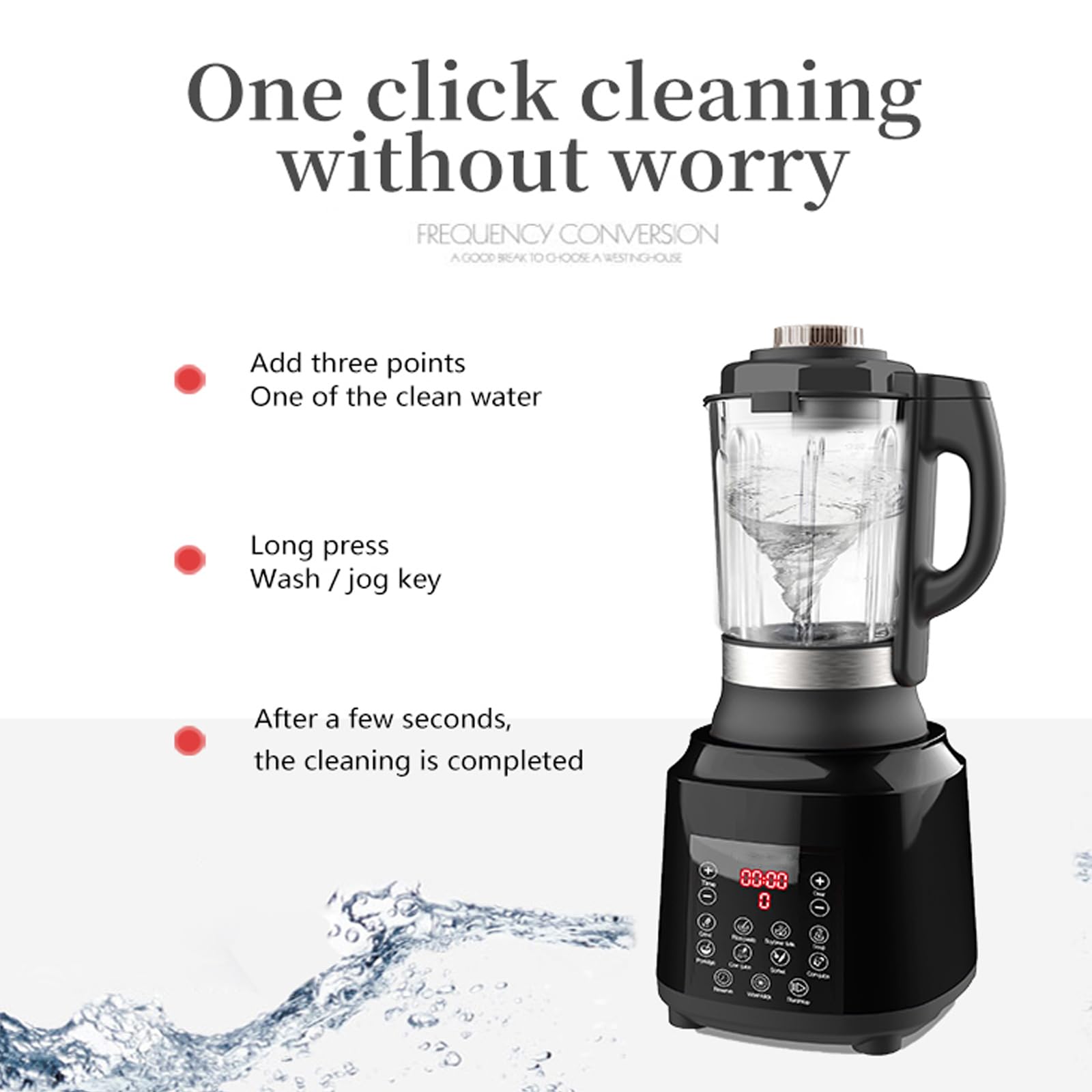 Countertop Food Blender,Hot Soup Maker,High-Speed Kitchen Food Processor with 9 One Touch Programs,12H Preset,Self-Cleaning,Crushing,Mixing,Juices,Pureeing,Grinding,Chopping,Auto-shutoff, 60OZ, 1200W