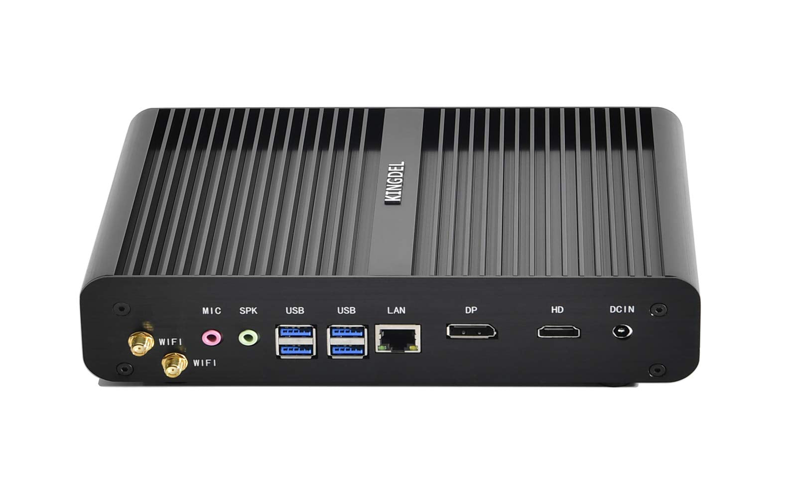 KINGDEL NC860 Fanless Mini PC, Powerful Nettop Computer, Core i7-8550U 8th Gen. CPU, 16GB DDR4 RAM+512GB NVMe SSD, 4K 4096x2304, HD Port, DP, Metal Case, Silent Working