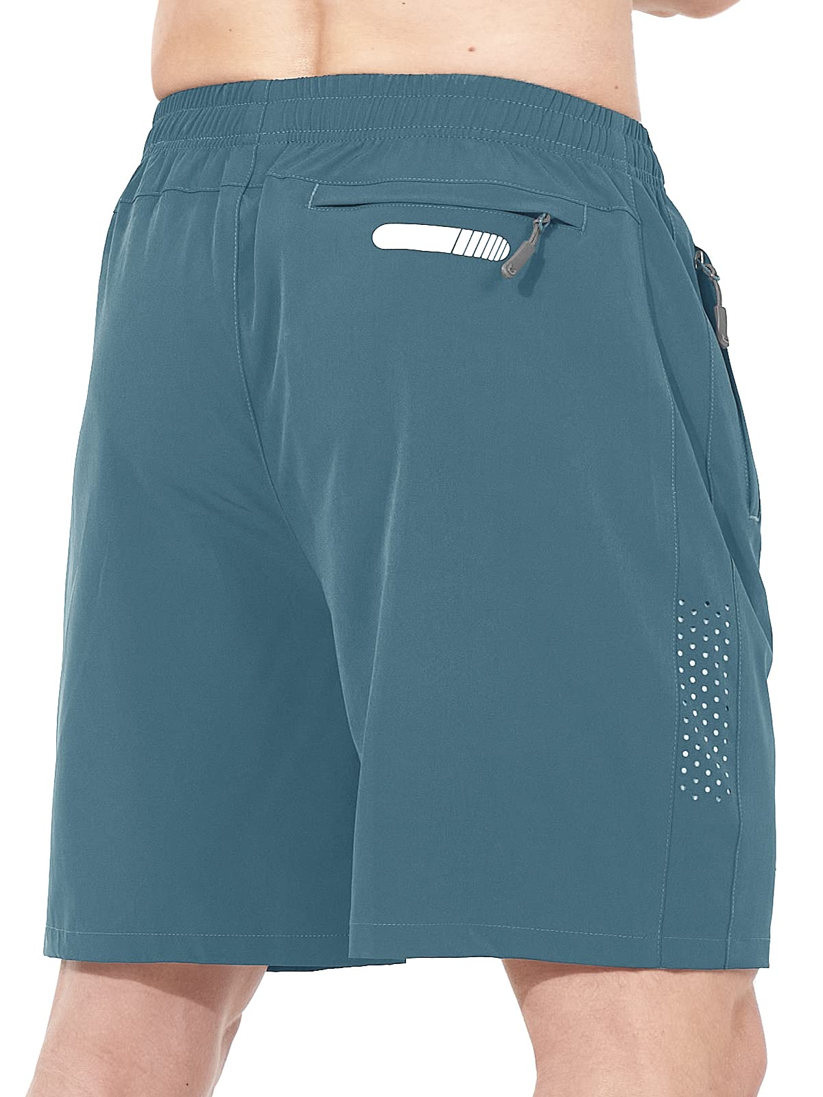 NORTHYARD Men's Athletic Running Shorts Quick Dry Workout Shorts 7"/ 5"/ 9" Lightweight Sports Gym Basketball Shorts Hiking Exercise Greyblue M