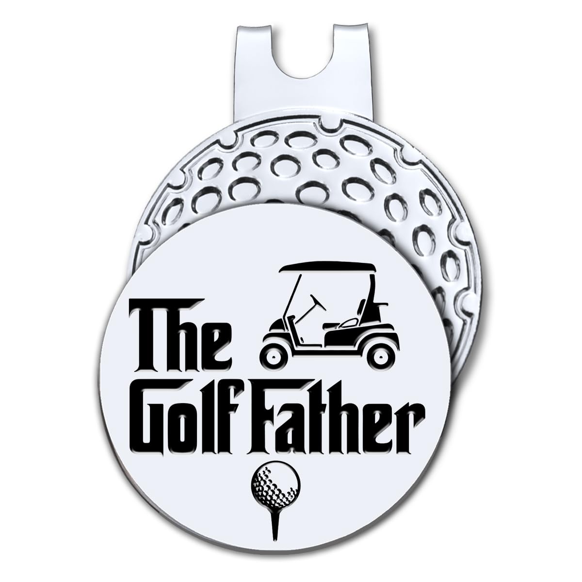 Hafhue The Golf Father Golf Ball Marker with Magnetic Hat Clip, Funny Golf Accessories and Golf Gifts for Men Dad Grandpa, Birthday for Golf Fan Golfer Golf Lovers