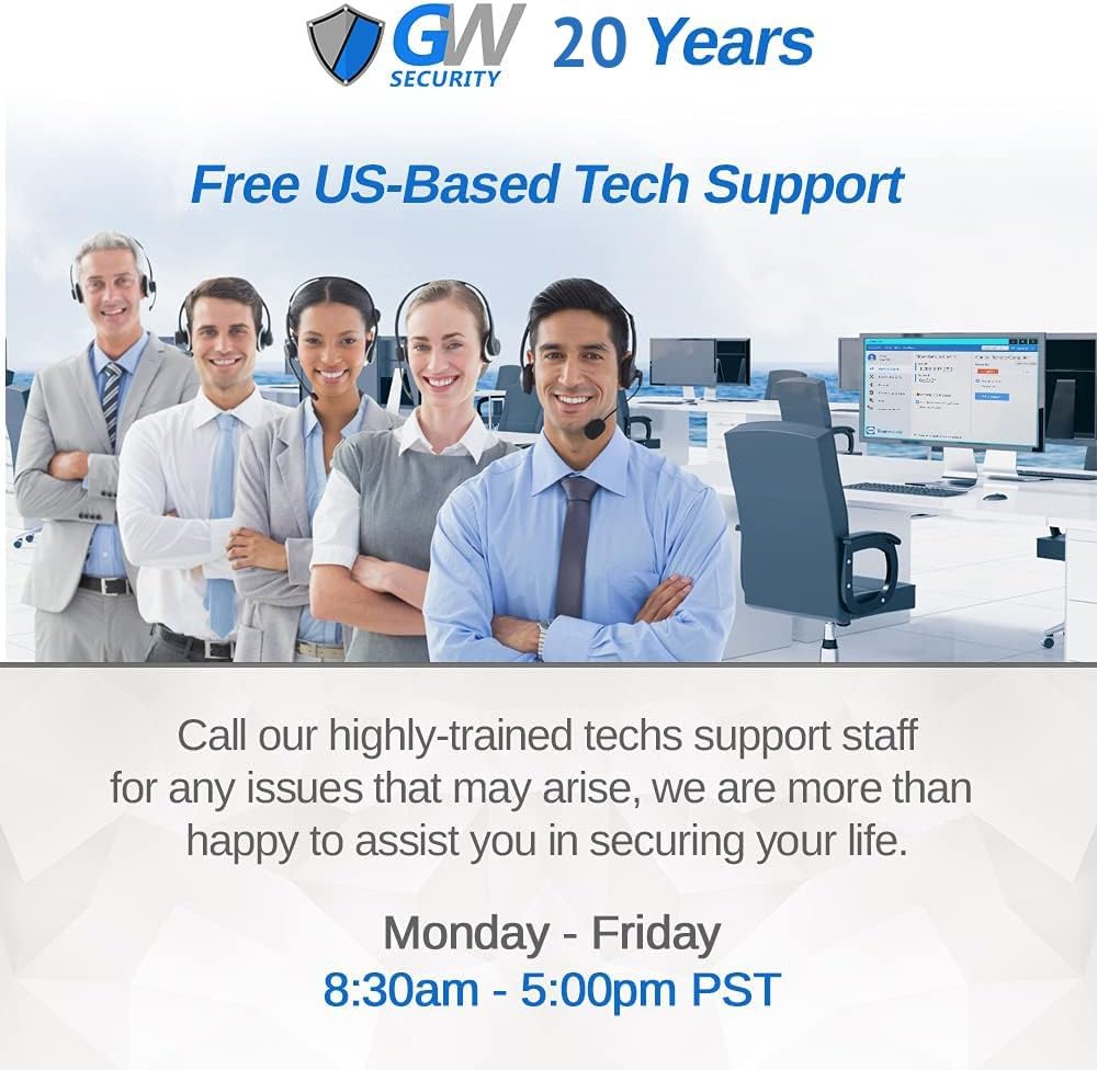 GW Security 8 Channel 4K NVR 5MP H.265 IP Surveillance Security Camera System with 4-Piece Super HD 1920P Weatherproof Video & Audio Microphone PoE Security Dome Cameras