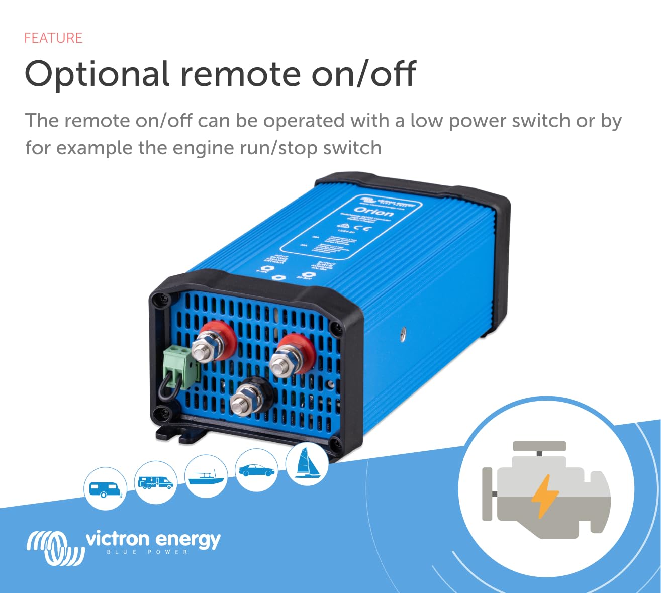 Victron Energy Orion 12/24-Volt 20 amp DC-DC Converter Non-Isolated, High Power