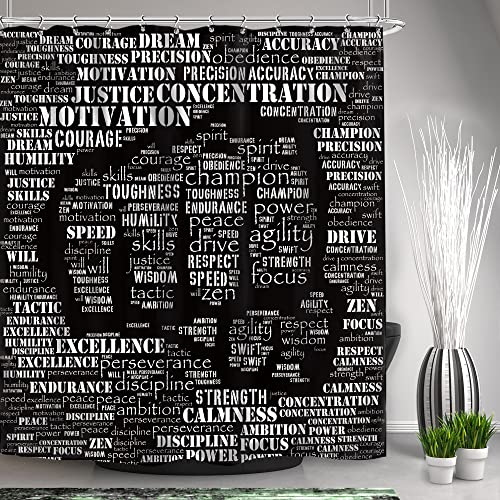 SVBright Bible Verse Scripture Shower Curtain Quotes Floral Herbs 60Wx72L Inch Vintage Botanical Plants ChristianInspirational 12 Pack Hooks Polyester Waterproof Fabric Bathroom Bathtub Panels