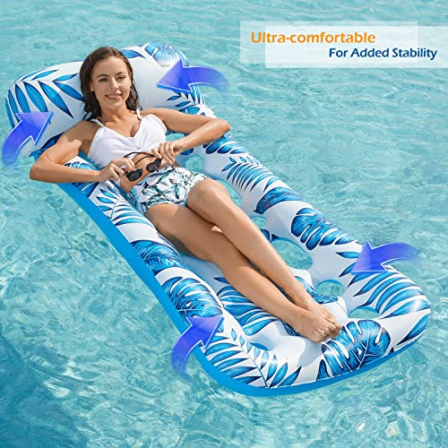 Jasonwell Inflatable Pool Float Lounge - Floaties Rafts for Adults Floating Lounger Sun Tanning Floats Cool Water Floaty Swimming Lake Beach Party Toys