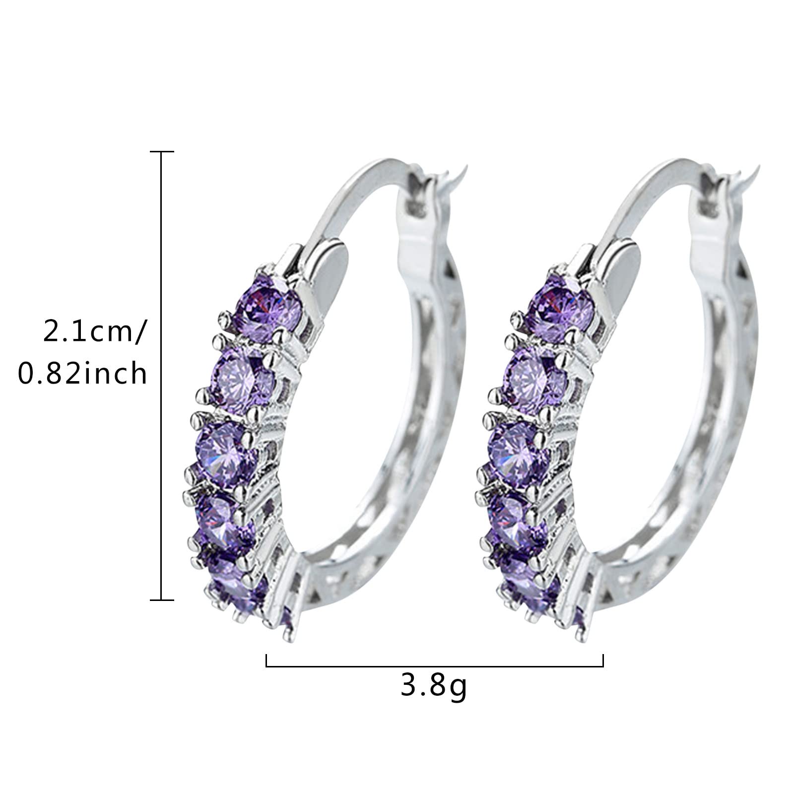 Amaon Haul Sale+Clearance 925 Sterling Silver Earrings For Women Amaon Warehouse Sale+Clearance Hoop Earrings Colorful Earrings Birthday Wedding For Her Him Father Mother