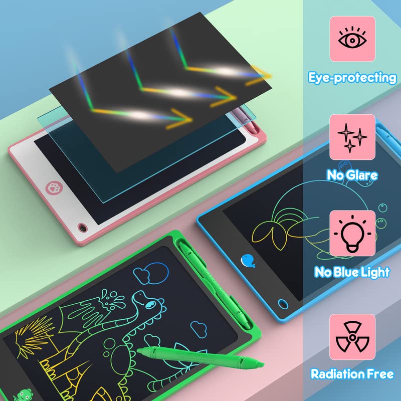 Hockvill LCD Writing Tablet for Kids 8.8 Inch, Toys for Girls Boys Drawing Pad for 3 4 5 6 7 8 Year Old Kid, Toddler Magnetic Doodle Board Travel Essentials Christmas Birthday Gift for Children