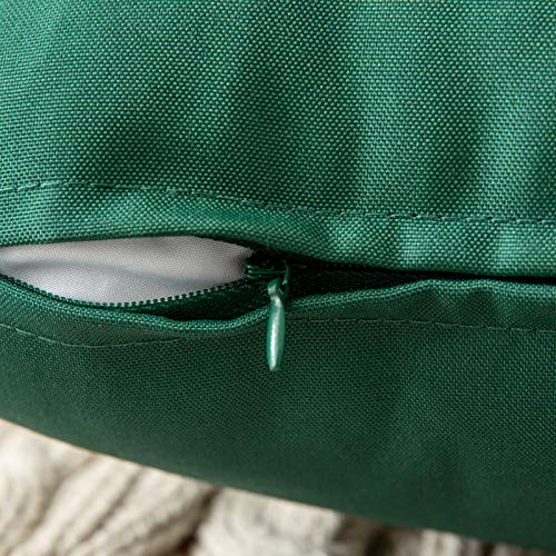 MIULEE Pack of 2 Decorative Outdoor Waterproof Pillow Covers Square Garden Cushion Sham Throw Pillowcase Shell for Spring Patio Tent Couch 16x16 Inch Pale Green