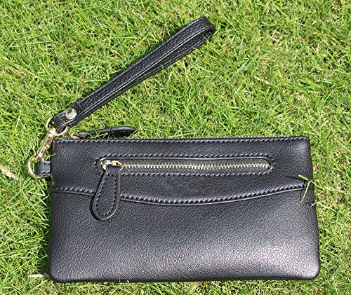 UTreers Wristlet Strap, Genuine Leather Keychain Wristlet KeyChain Hand Strap for Wallet Purse Clutch Cellphone Wristlet Key (Purple)