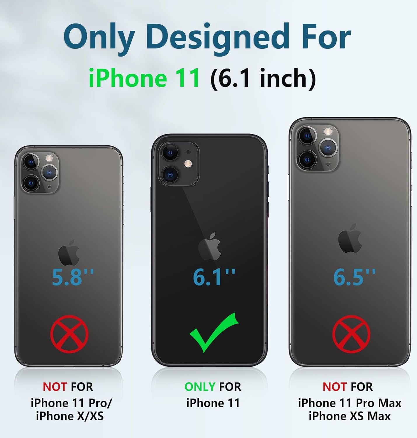 LUHOURI Magnetic for iPhone 11 Case with Screen Protector, Wireless Charging Compatible, Military Grade Drop Protection, Slim Fit Shockproof Translucent Matte iPhone 11 Phone Case 6.1" - Black