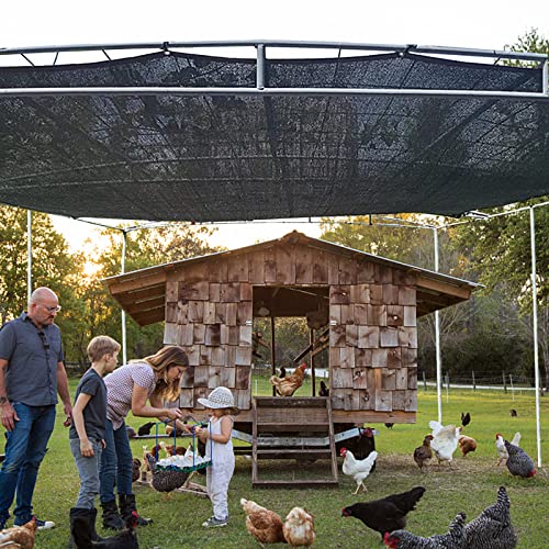 Shade Cloth - 70-90% Sunblock Net for Garden Patio,Shade Sails for Plants Greenhouse Outdoor Pergola Lawn Swimming Sun Shade Cloths for Kennel Chicken Coop Easier to Hang Shade Net Cover…