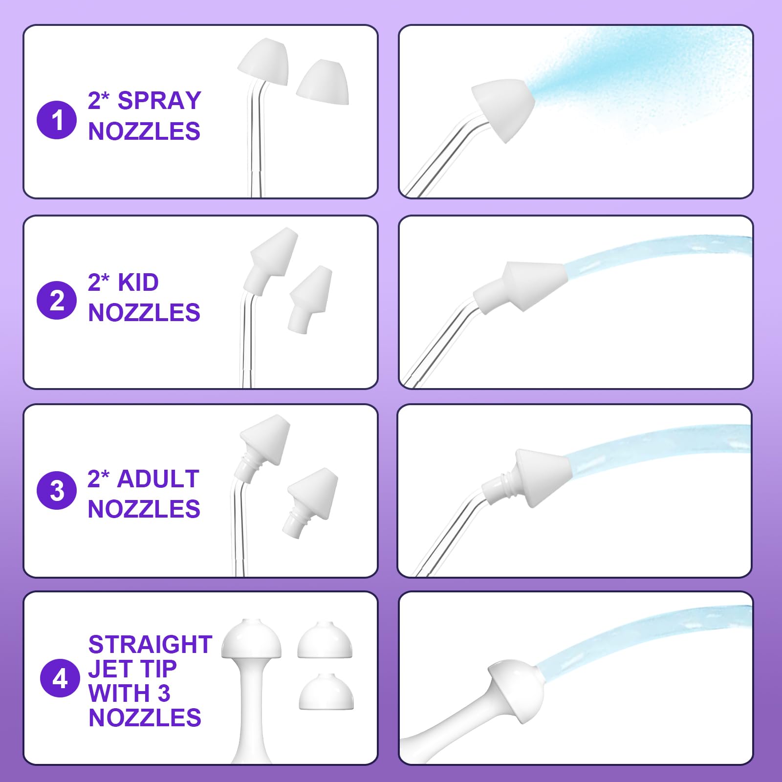 Outstart Nasal Irrigation System - Sinus Rinse Kit Cordless Sinus Cleaner Machine, Electric Neti Pot with 9 Tips and 40 Salt Packs Nasal Rinse Machine 3 Cleaning Mode for Home Travel