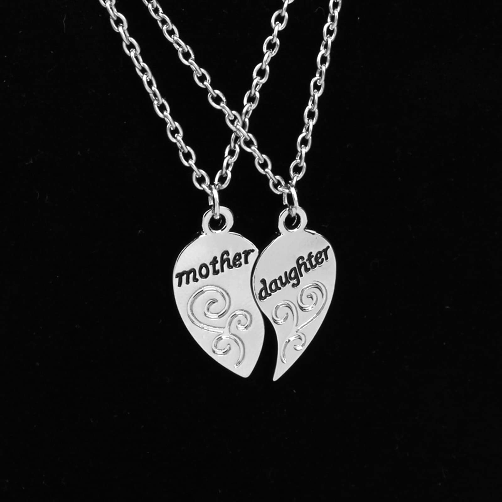 Zittop Mother Necklace Heart Matching Necklace Jewelry