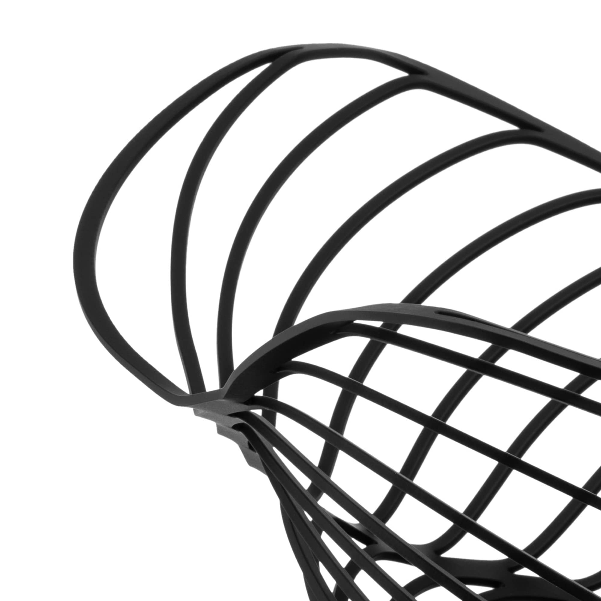 Alessi ACO04/12 B Trinity Citrus basket in steel coloured with epoxy resin, black.