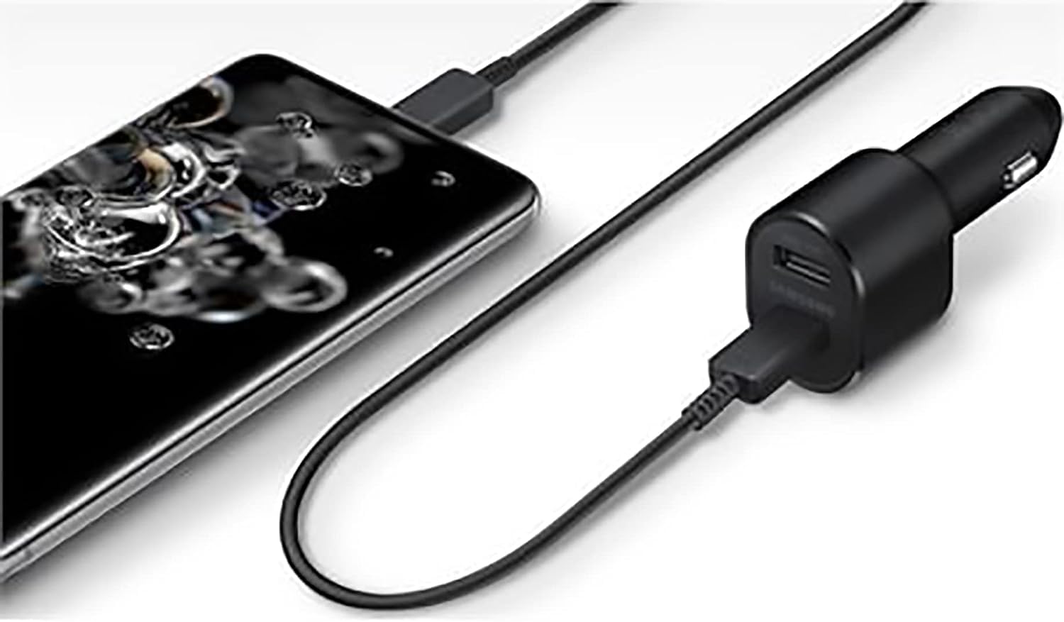 Samsung Super Fast Dual Car Charger (45W+15W) Dual Ports USB-C & USB-A - Black - EP-L5300XBEGWW
