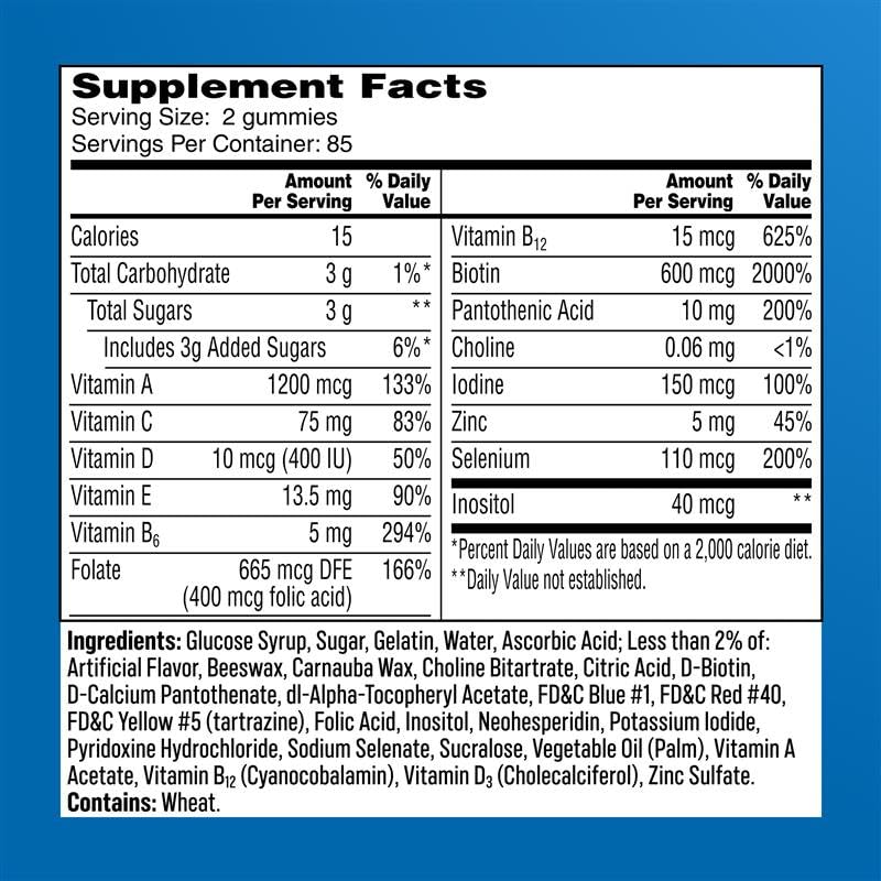 One A Day Mens Multivitamins Gummies – Multivitamin for Men with Vitamin D, Zinc, Folic Acid, Chewable Vitamin Gummies, Physical Energy Support 170 Count