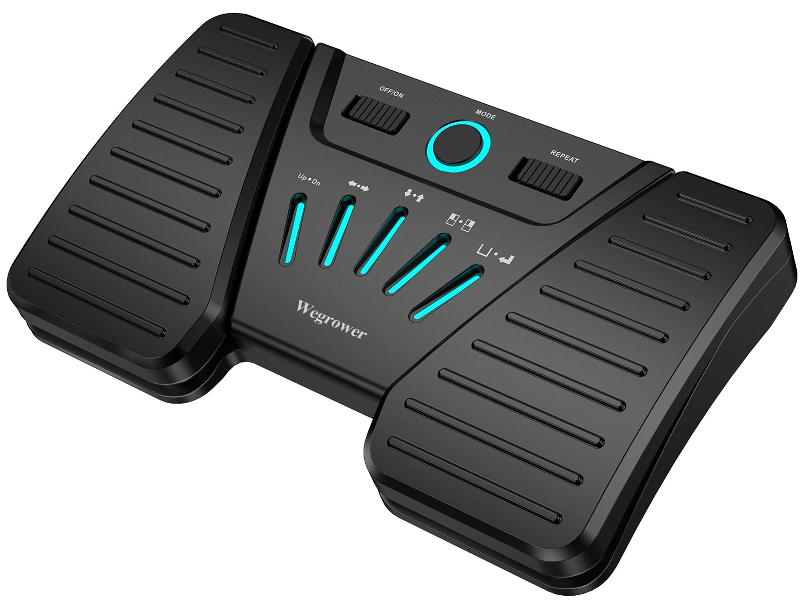 Wegrower Wireless Page Turner Pedal for Musical Instruments，Portable Bluetooth Foot Pedal, Silent Rechargeable Music Page Turner with Anti-Slip Rubber for iPad, Tablets, Phone